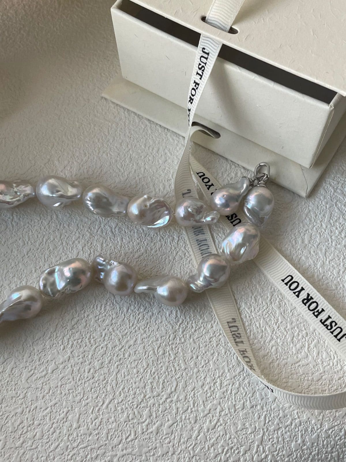 statement large baroque pearl necklaces — Sterling Silver Large Baroque Pearl Beaded Necklace | PoetPearl handcrafted jewelry