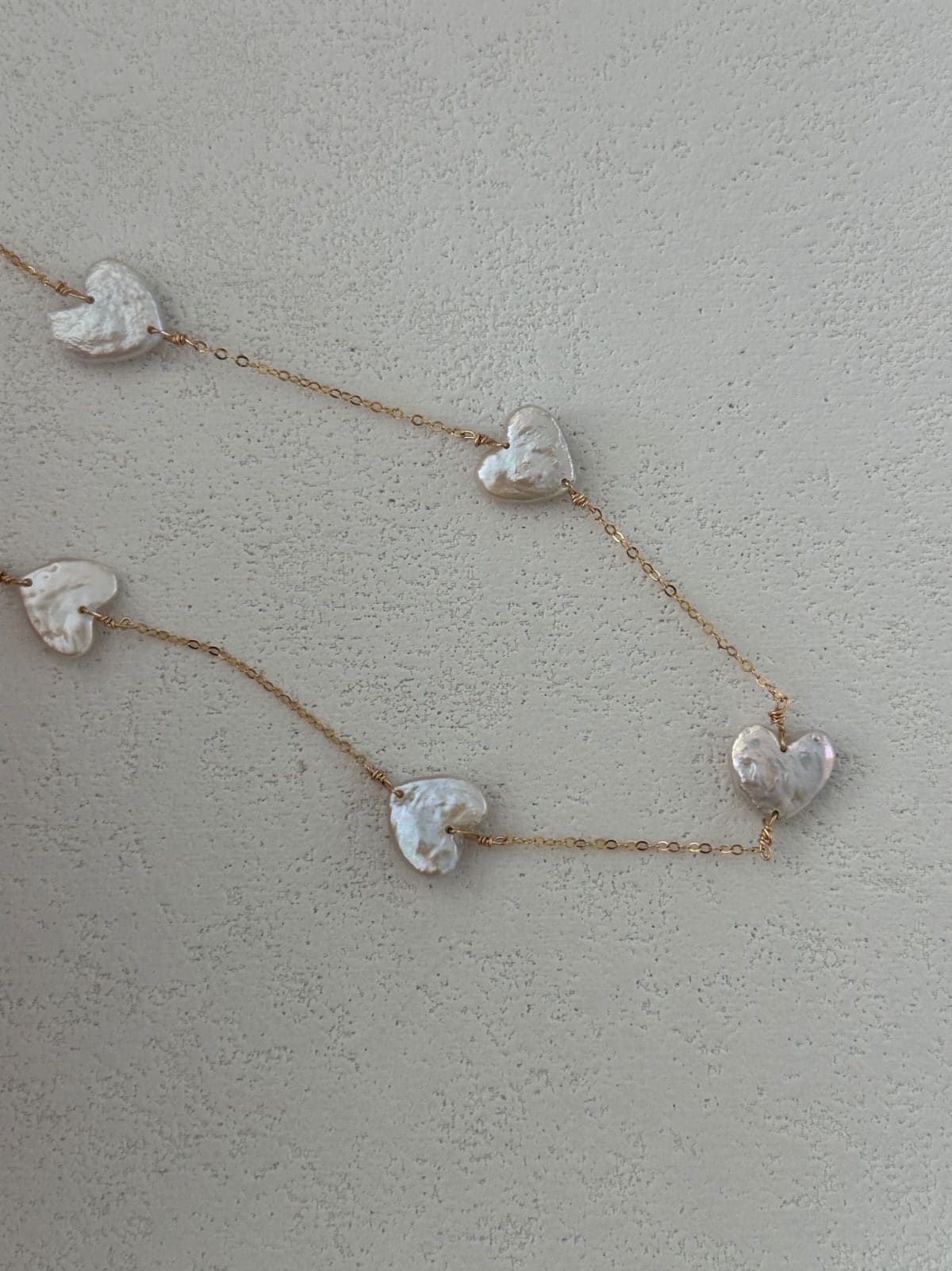 handcrafted baroque pearl gift necklaces — U.S. Gold-Filled Heart Pearl Cluster Necklace | PoetPearl handcrafted jewelry