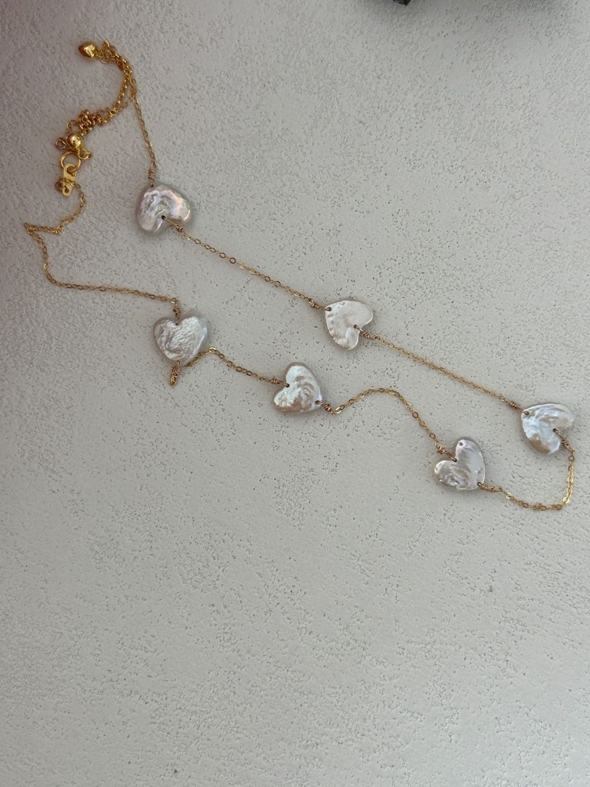 handcrafted baroque pearl gift necklaces — U.S. Gold-Filled Heart Pearl Cluster Necklace | PoetPearl handcrafted jewelry