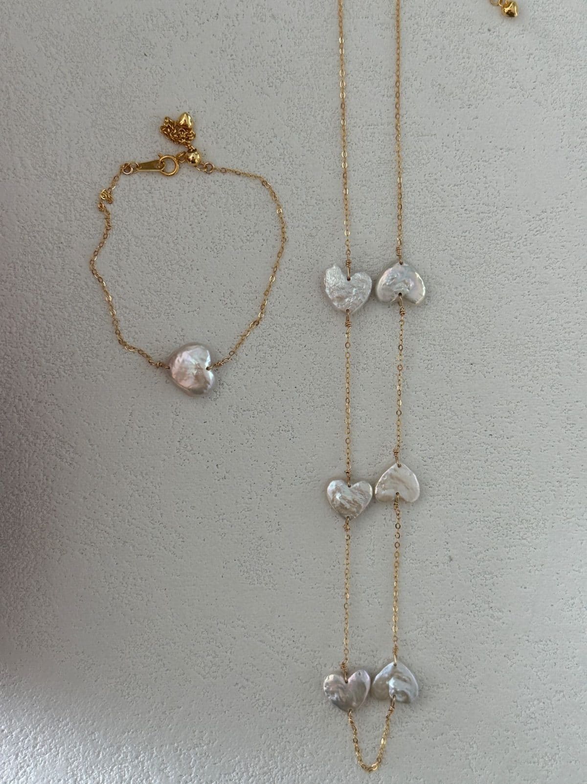handcrafted baroque pearl gift necklaces — U.S. Gold-Filled Heart Pearl Cluster Necklace | PoetPearl handcrafted jewelry