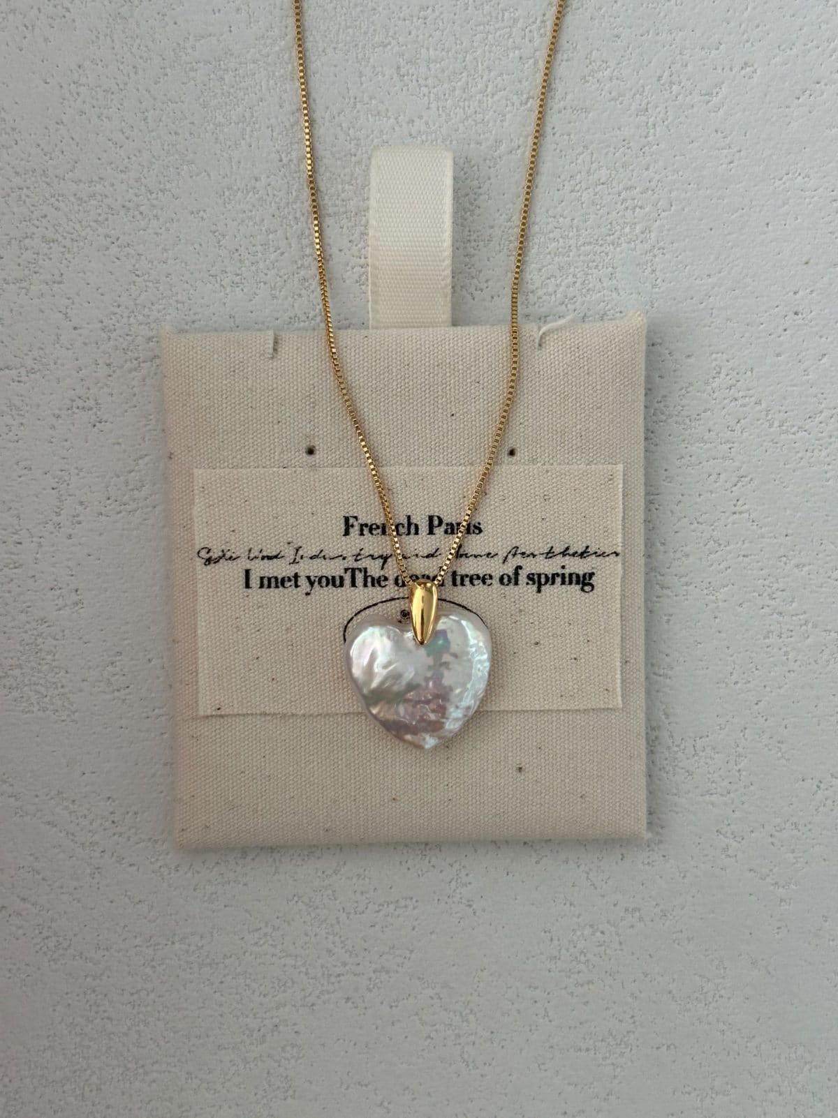 handcrafted baroque pearl gift necklaces — U.S. Gold-Filled Large Heart Shell Pendant Necklace | PoetPearl handcrafted jewelry