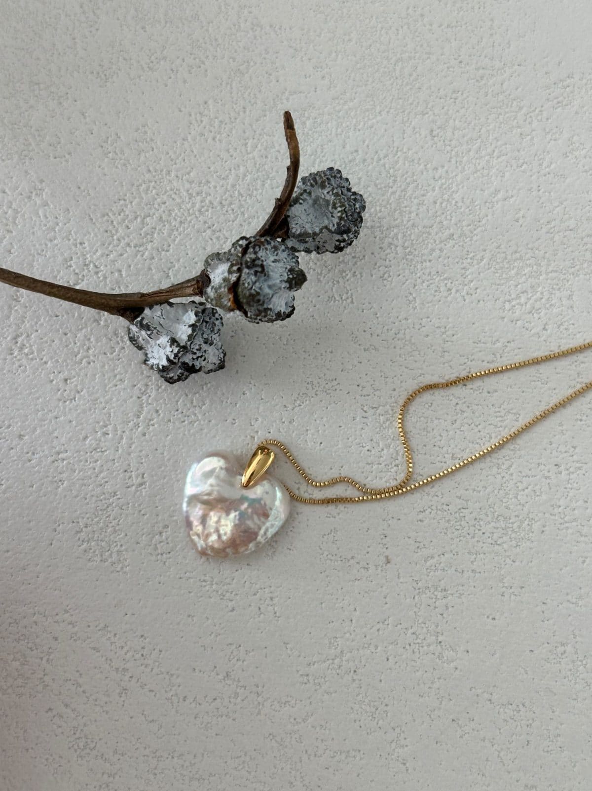 handcrafted baroque pearl gift necklaces — U.S. Gold-Filled Large Heart Shell Pendant Necklace | PoetPearl handcrafted jewelry
