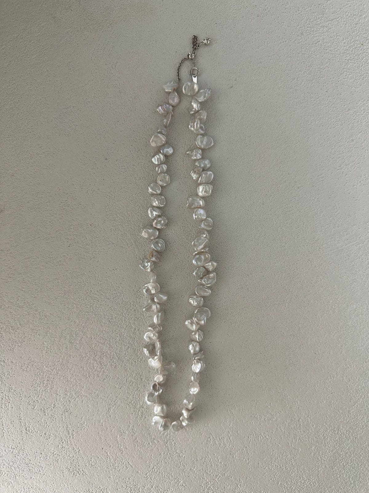 delicate freshwater pearl necklaces — Sterling Silver Keshi Pearl Necklace | PoetPearl handcrafted jewelry
