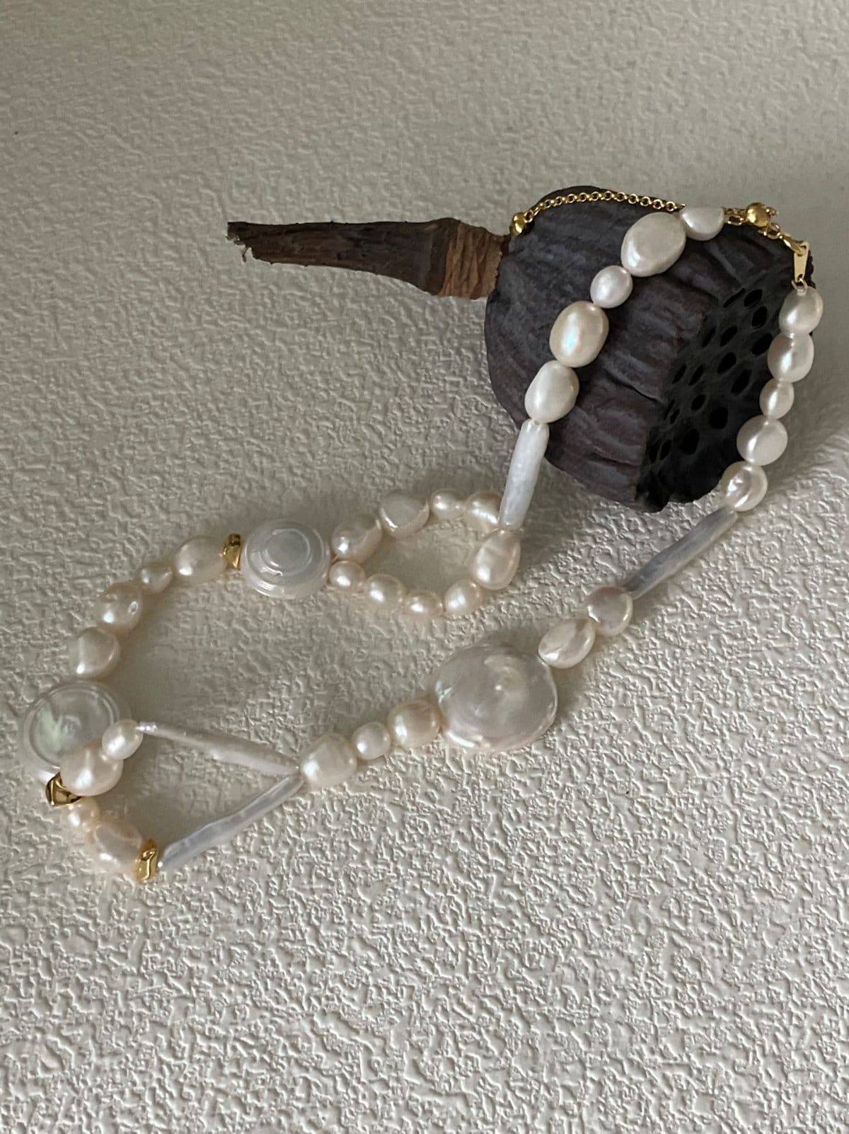 delicate freshwater pearl necklaces — 18K Gold-Plated Silver French Choker Necklace | PoetPearl handcrafted jewelry