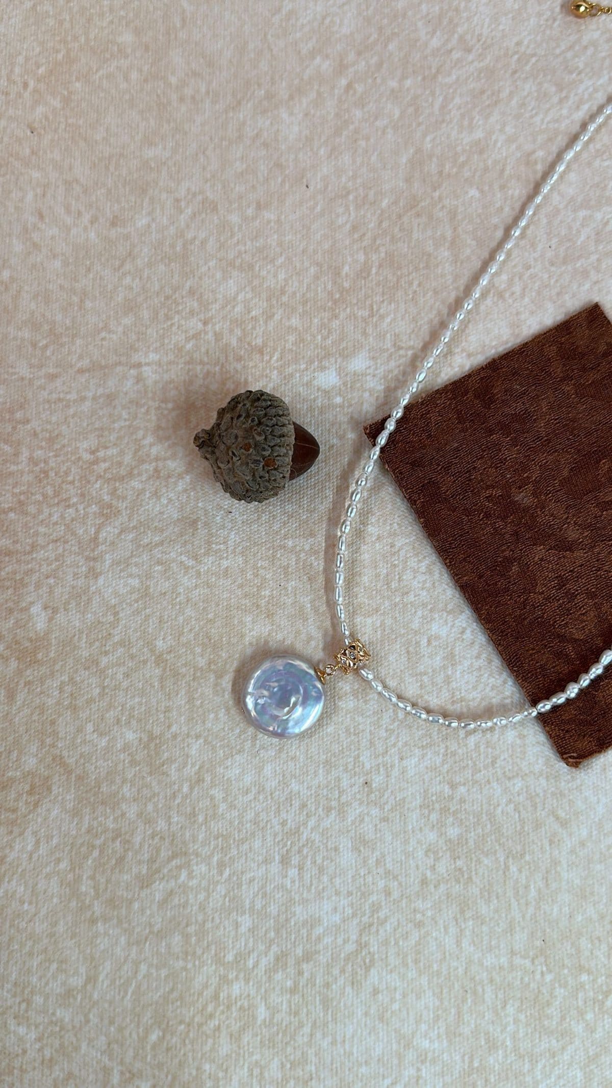 minimalist baroque pearl necklaces — 18K Gold-Plated Silver Roman Baroque Pendant Necklace | PoetPearl handcrafted jewelry