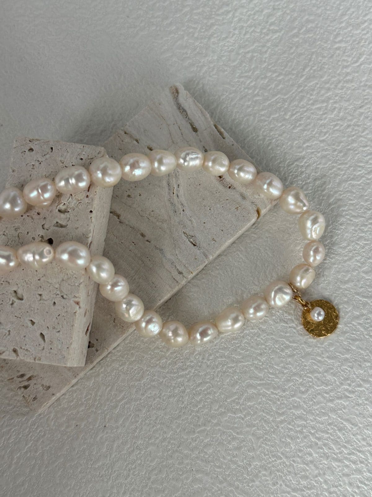 minimalist baroque pearl necklaces — 18K Gold-Plated Silver Gardener Pearl Necklace | PoetPearl handcrafted jewelry
