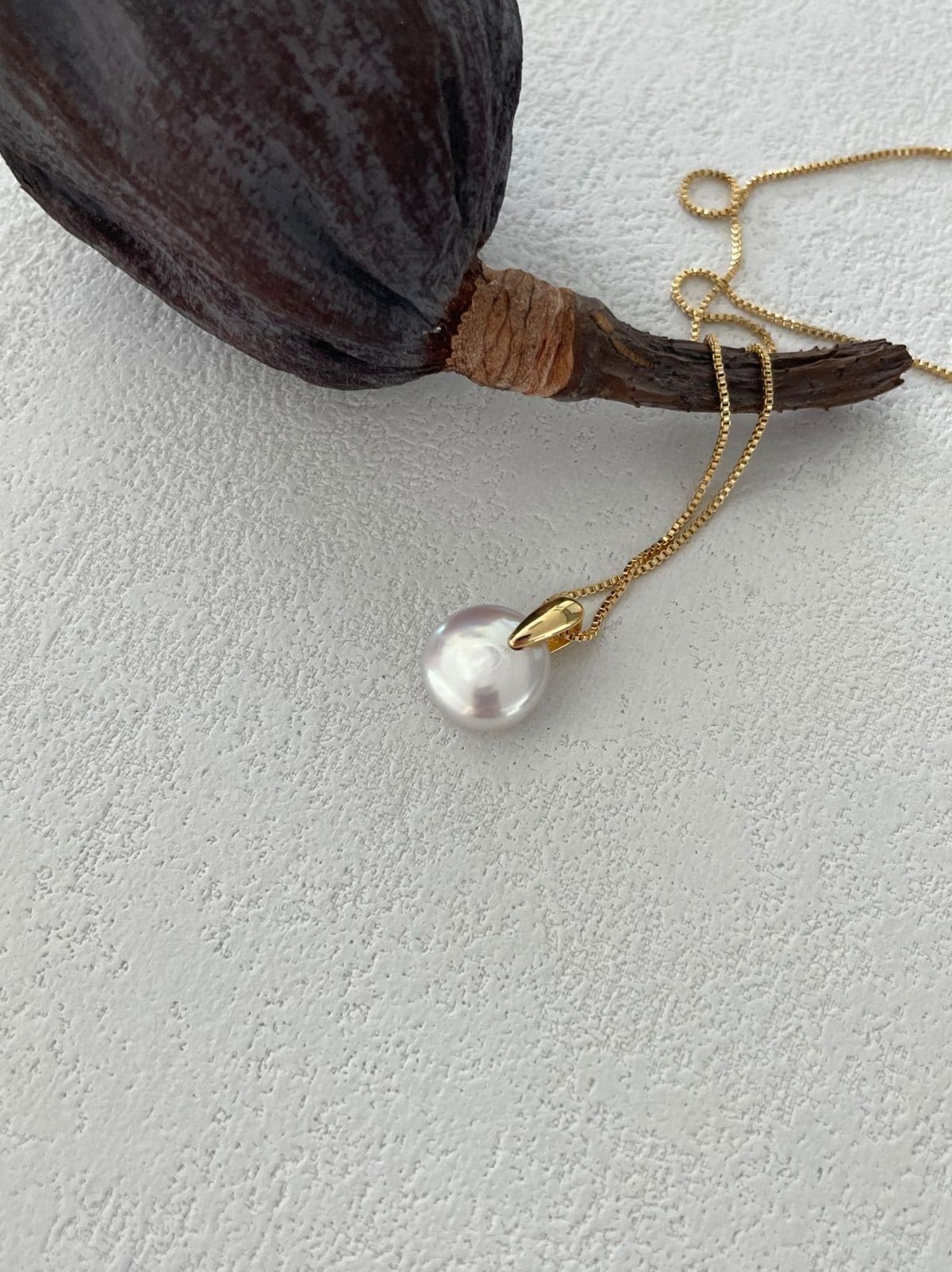 delicate freshwater pearl necklaces — U.S. 14K Gold-Filled Chain Small Round Clasp Pearl Necklace | PoetPearl handcrafted jewelry