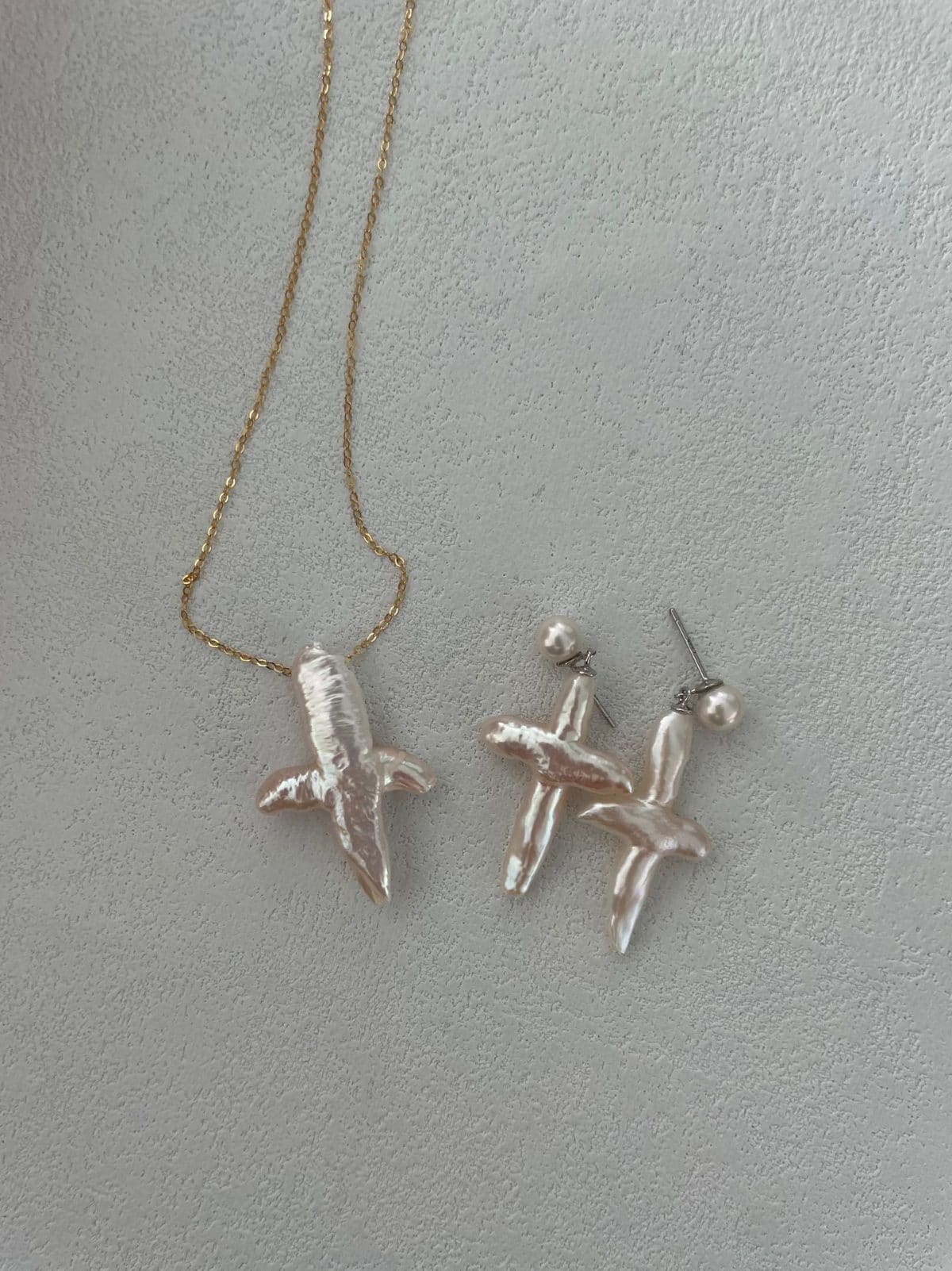 handcrafted baroque pearl gift necklaces — U.S. 14K Gold-Filled Chain Cross Baroque Pearl Necklace | PoetPearl handcrafted jewelry