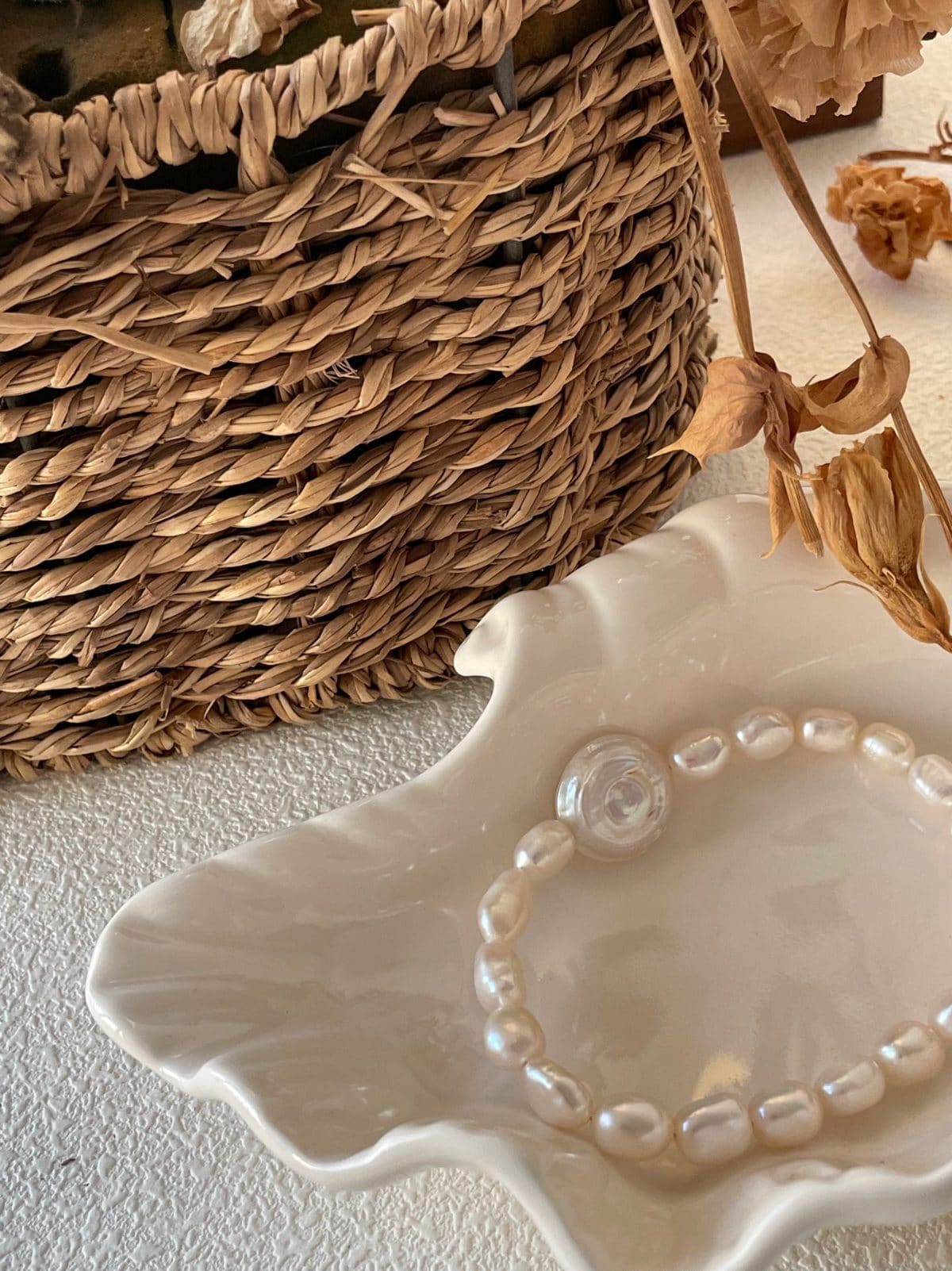 delicate freshwater pearl necklaces — 14K Gold Clasp Vintage Roman Beaded Pearl Necklace | PoetPearl handcrafted jewelry
