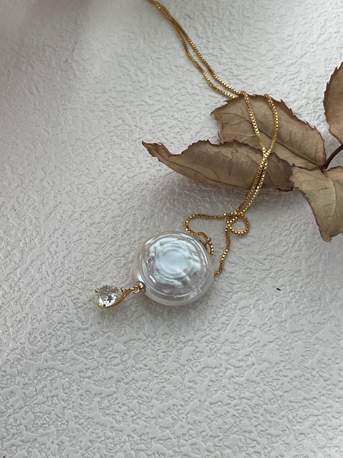 statement large baroque pearl necklaces — U.S. Gold-Filled Hardware Roman Holiday Pearl & CZ Necklace | PoetPearl handcrafted jewelry