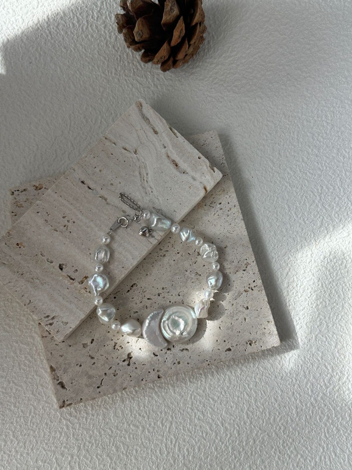 handcrafted baroque pearl gift bracelets — Sun & Moon Baroque Pearl Bracelet | PoetPearl handcrafted jewelry