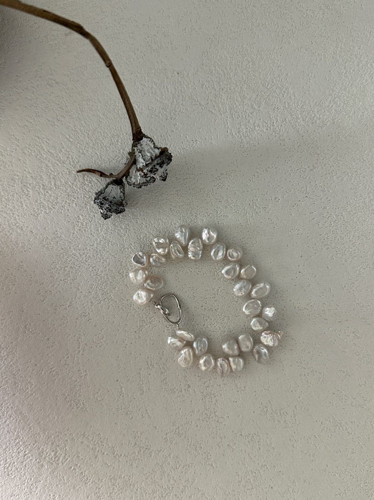 delicate freshwater pearl bracelets — Sterling Silver Keshi Pearl Bracelet | PoetPearl handcrafted jewelry
