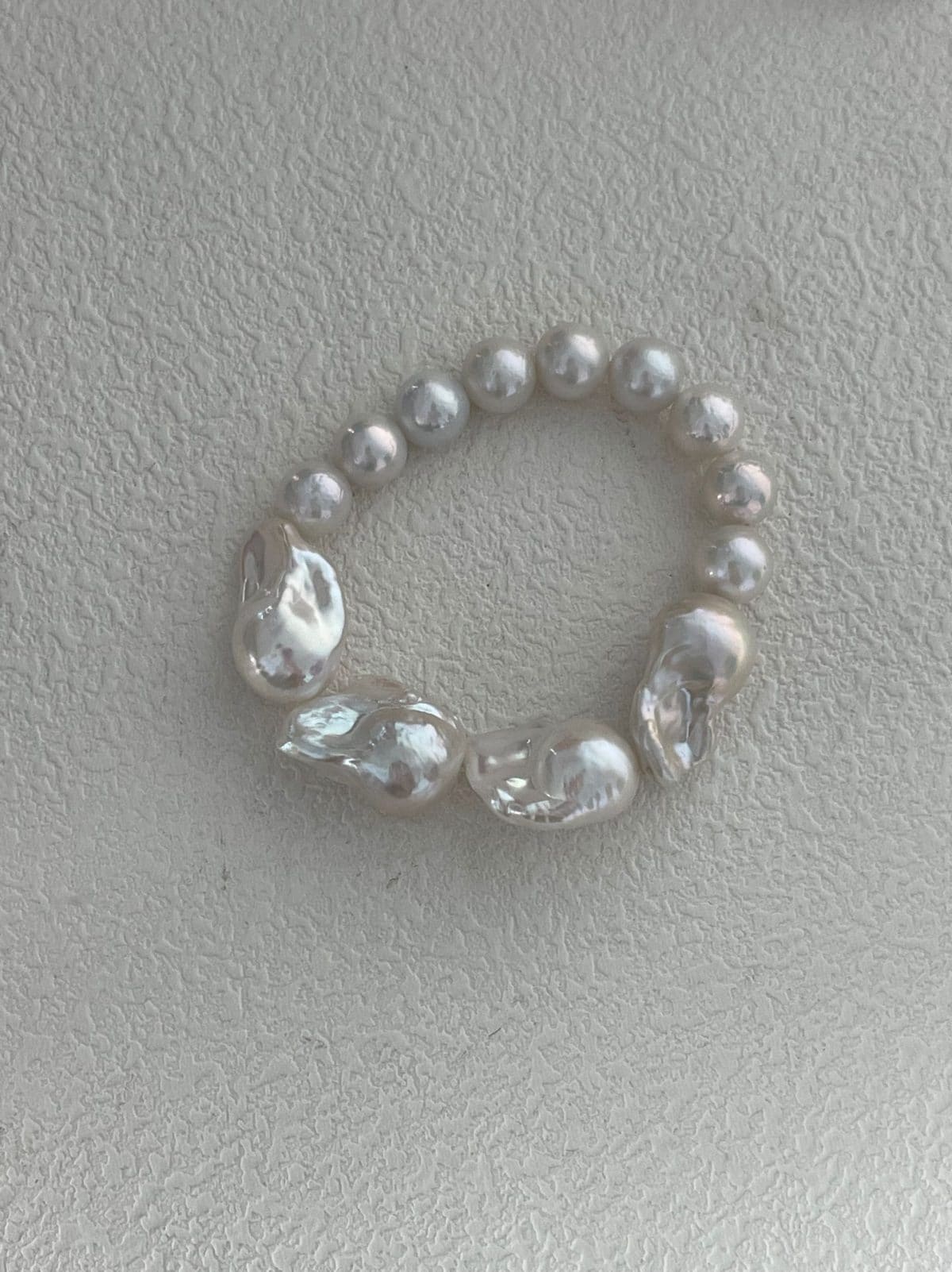 statement large baroque pearl bracelets — Large Baroque Pearl Beaded Bracelet | PoetPearl handcrafted jewelry