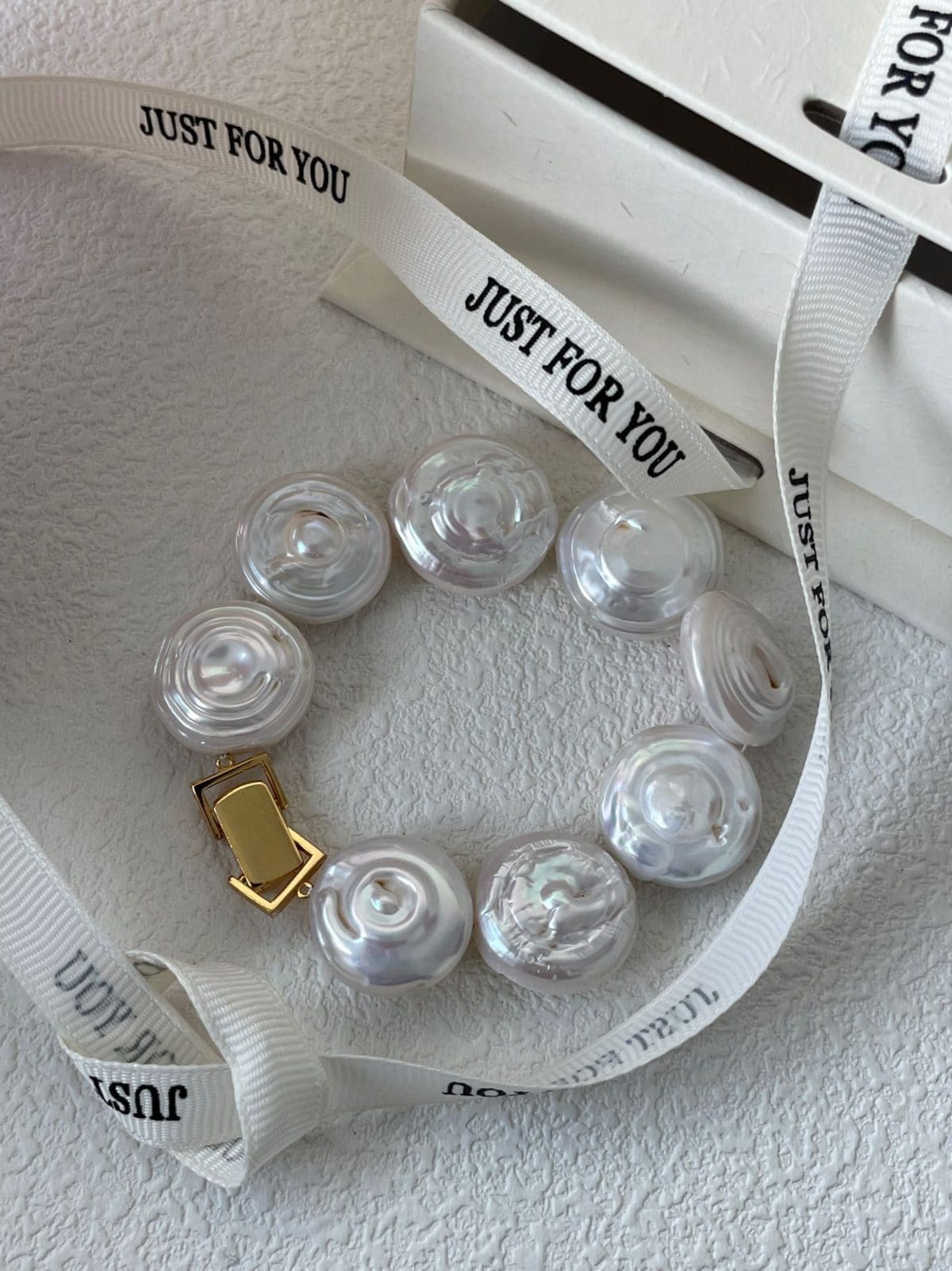 statement large baroque pearl bracelets — 18K Gold-Plated Silver Roman Holiday Bracelet | PoetPearl handcrafted jewelry