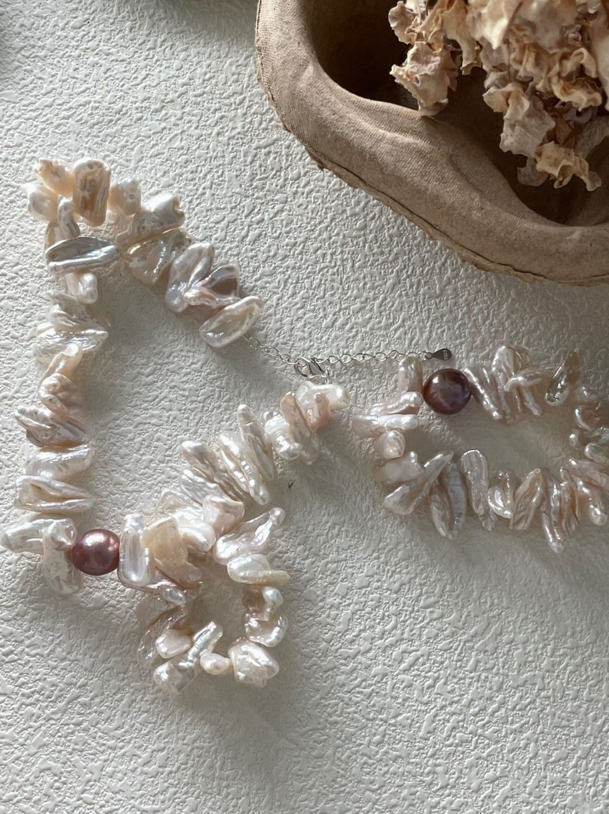 minimalist baroque pearl bracelets — Sunflower Baroque Pearl Bracelet | PoetPearl handcrafted jewelry
