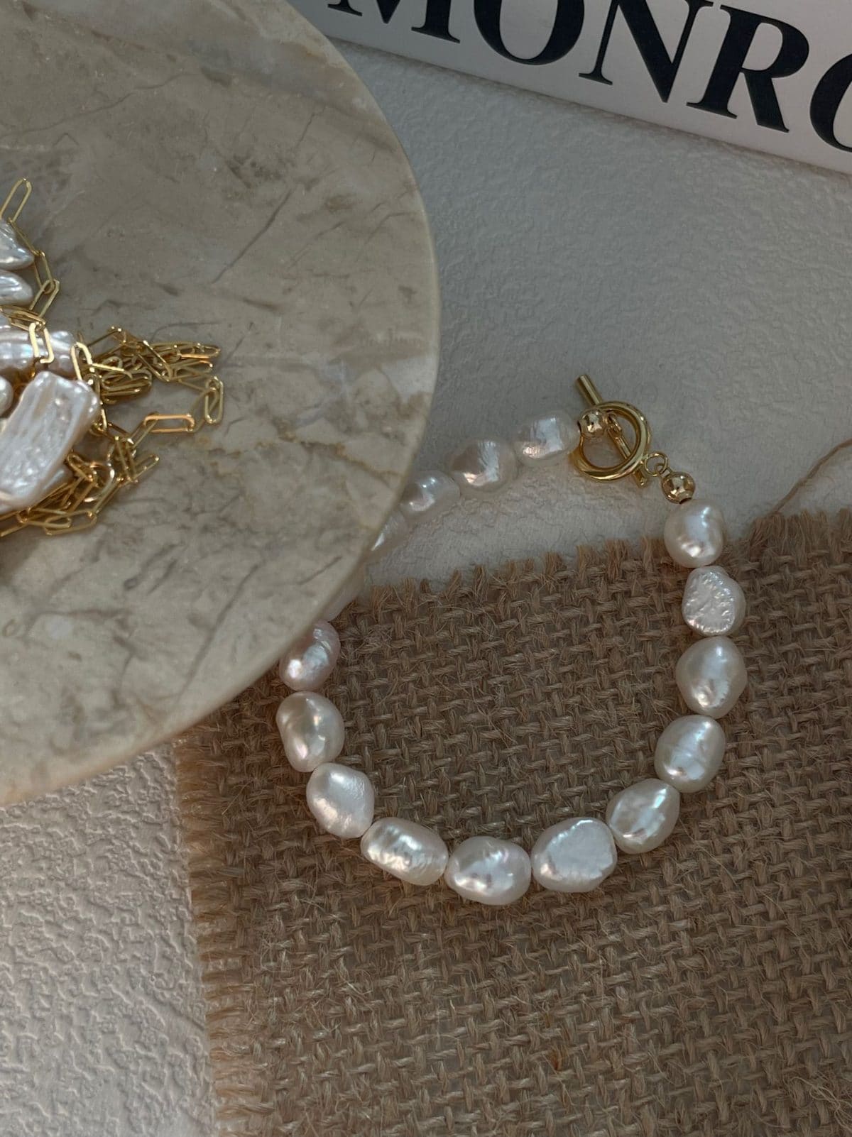 delicate freshwater pearl bracelets — Japanese 14K Gold-Filled Irregular Baroque Pearl Bracelet | PoetPearl handcrafted jewelry