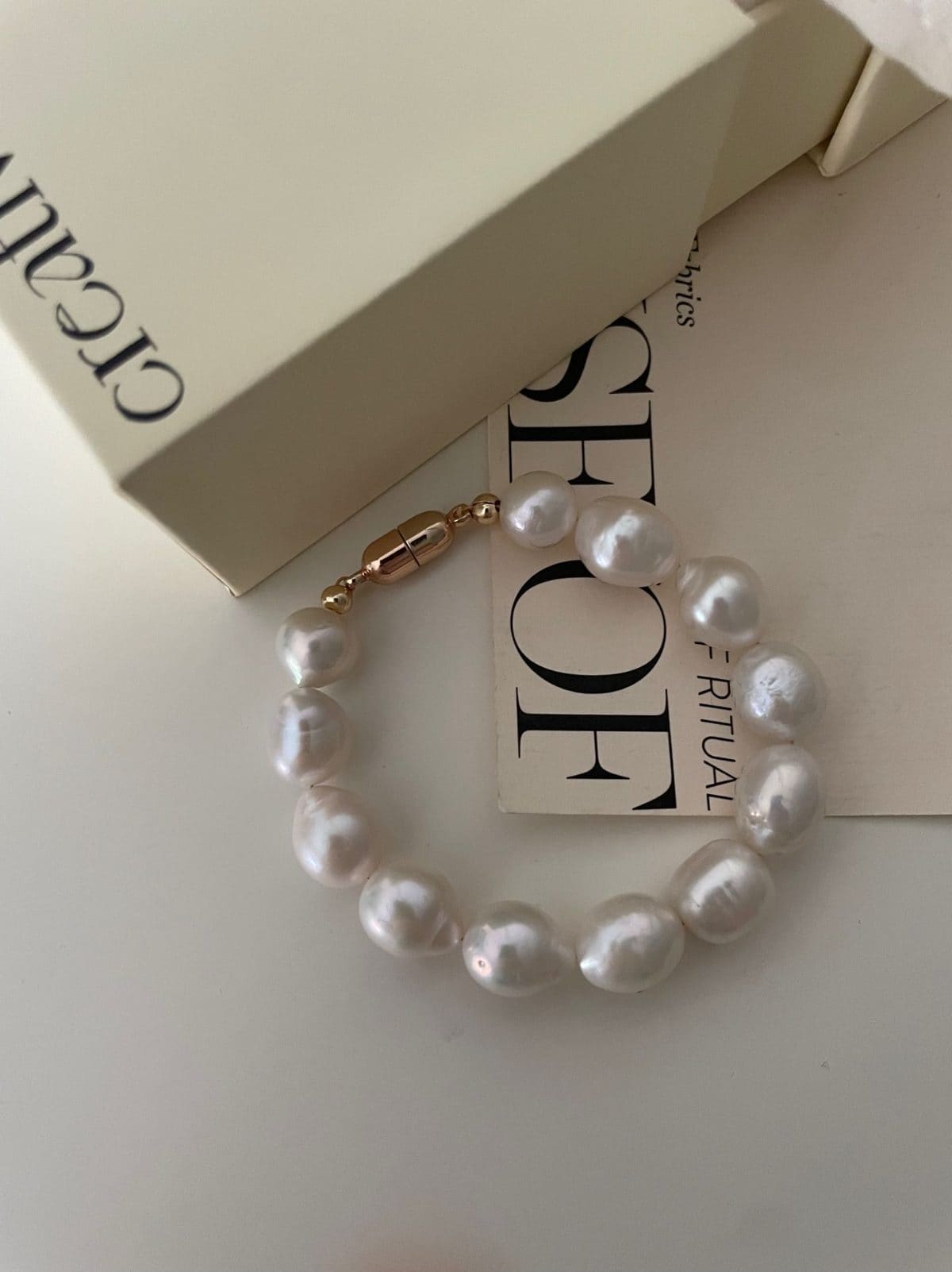 minimalist baroque pearl bracelets — 14K Gold-Filled Edison Pearl Bracelet | PoetPearl handcrafted jewelry