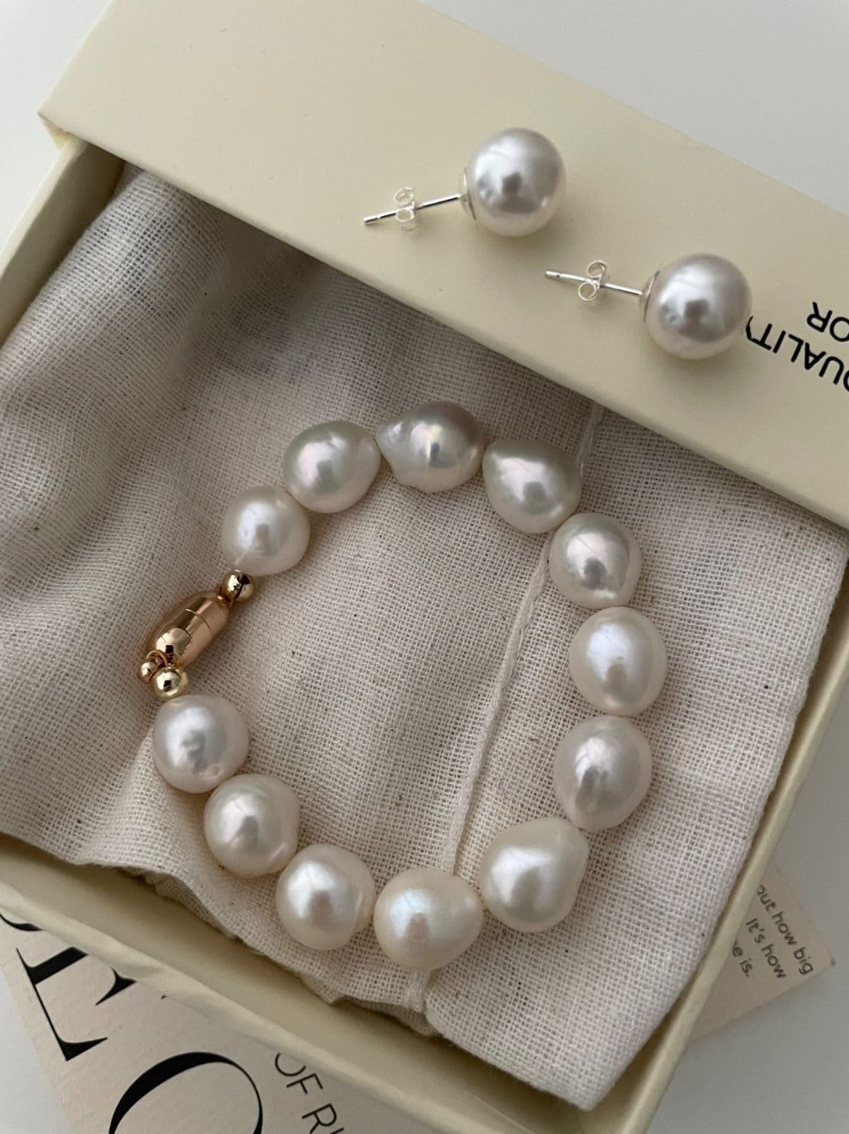 minimalist baroque pearl bracelets — 14K Gold-Filled Edison Pearl Bracelet | PoetPearl handcrafted jewelry