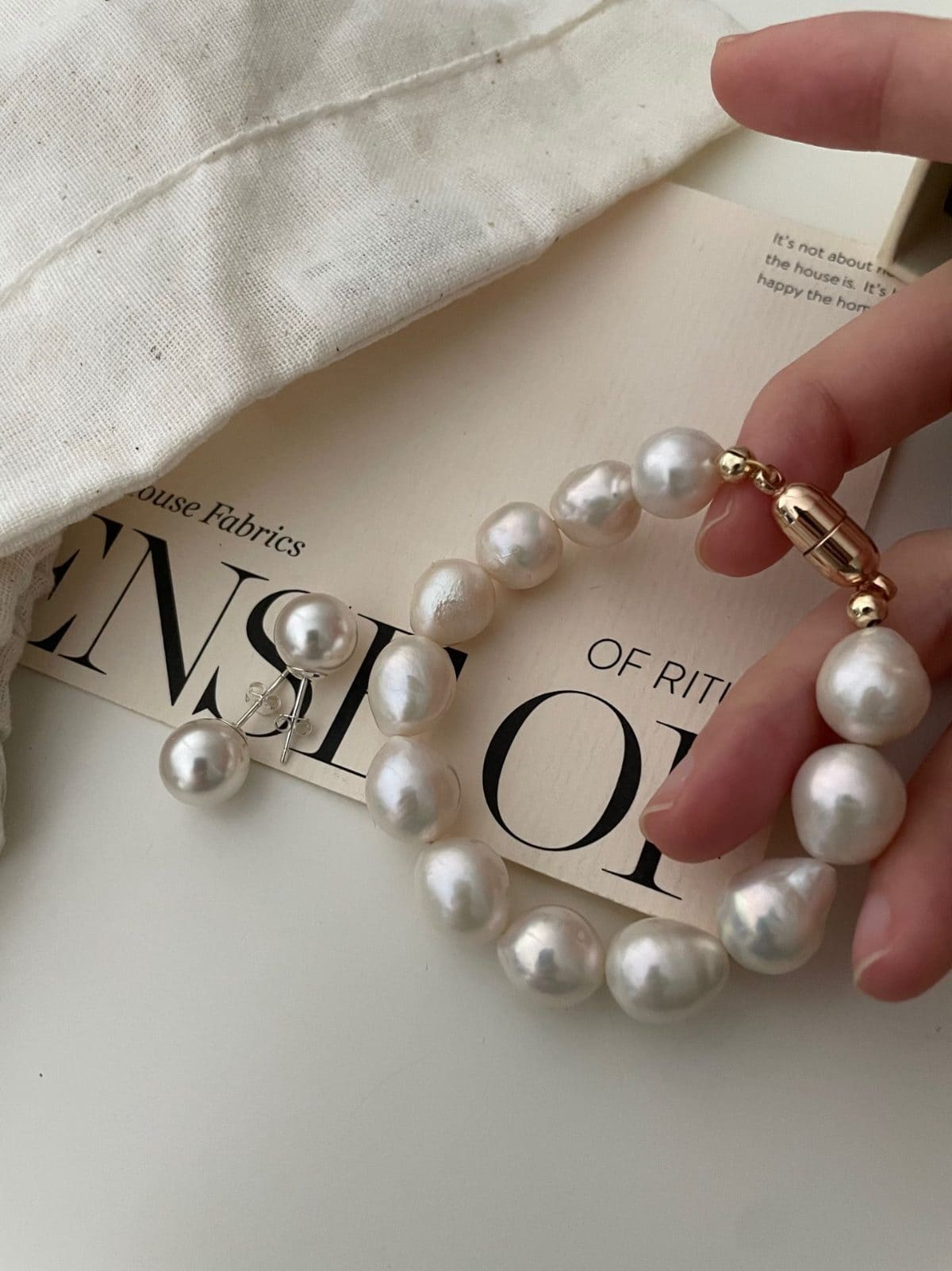 minimalist baroque pearl bracelets — 14K Gold-Filled Edison Pearl Bracelet | PoetPearl handcrafted jewelry