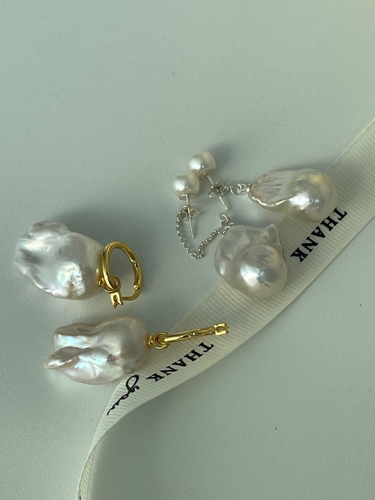 minimalist baroque pearl earrings — 18K Gold-Plated Silver Baroque Pearl Drop Earrings | PoetPearl handcrafted jewelry