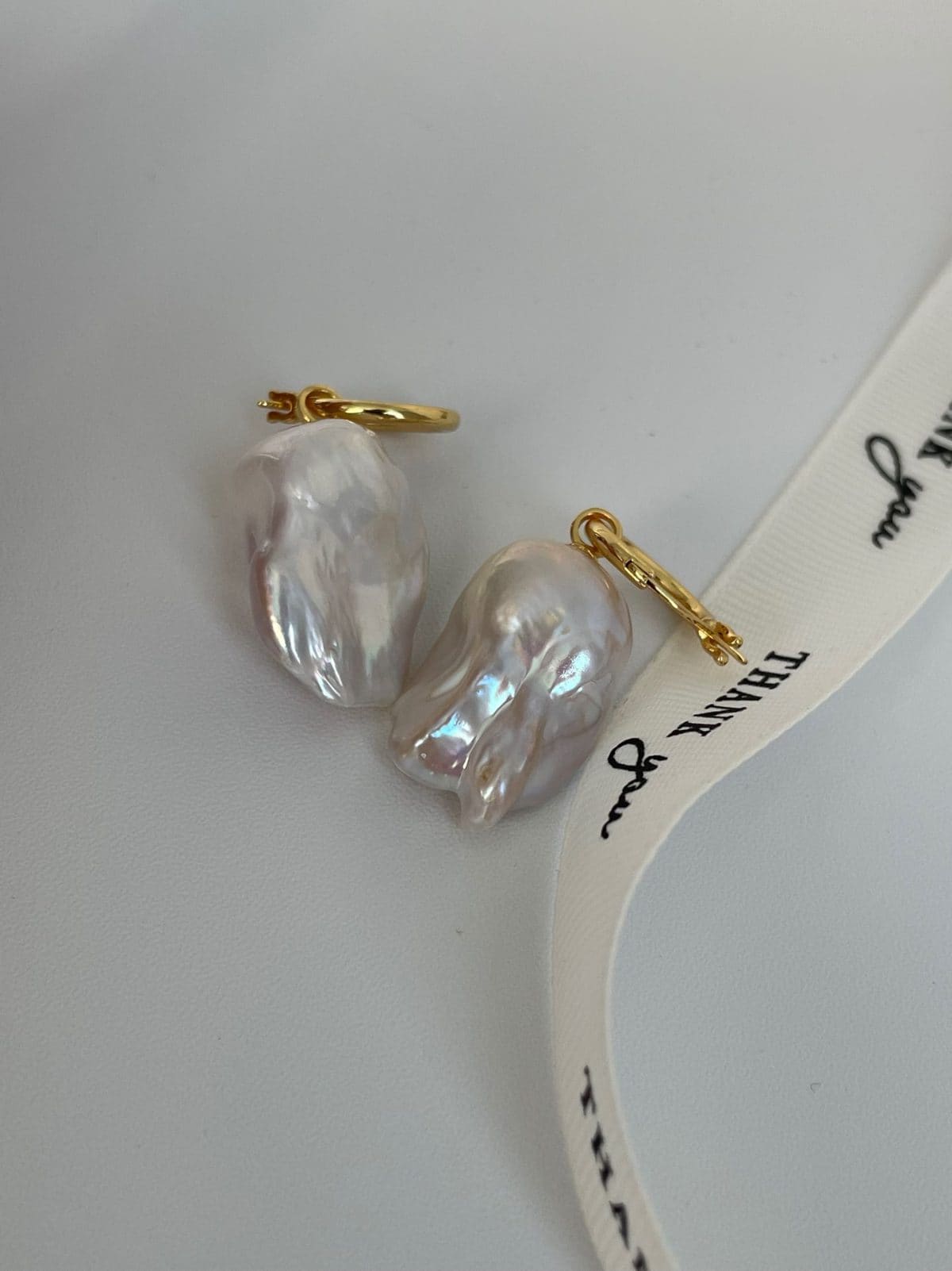 minimalist baroque pearl earrings — 18K Gold-Plated Silver Baroque Pearl Drop Earrings | PoetPearl handcrafted jewelry