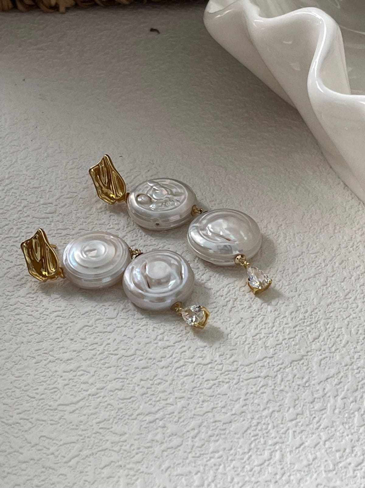 statement large baroque pearl earrings — Roman Holiday Dual-Style Earrings | PoetPearl handcrafted jewelry