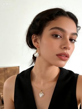 statement large baroque pearl earrings — 18K Gold-Plated Silver Tall Stem Petal Pearl Earrings | PoetPearl handcrafted jewelry