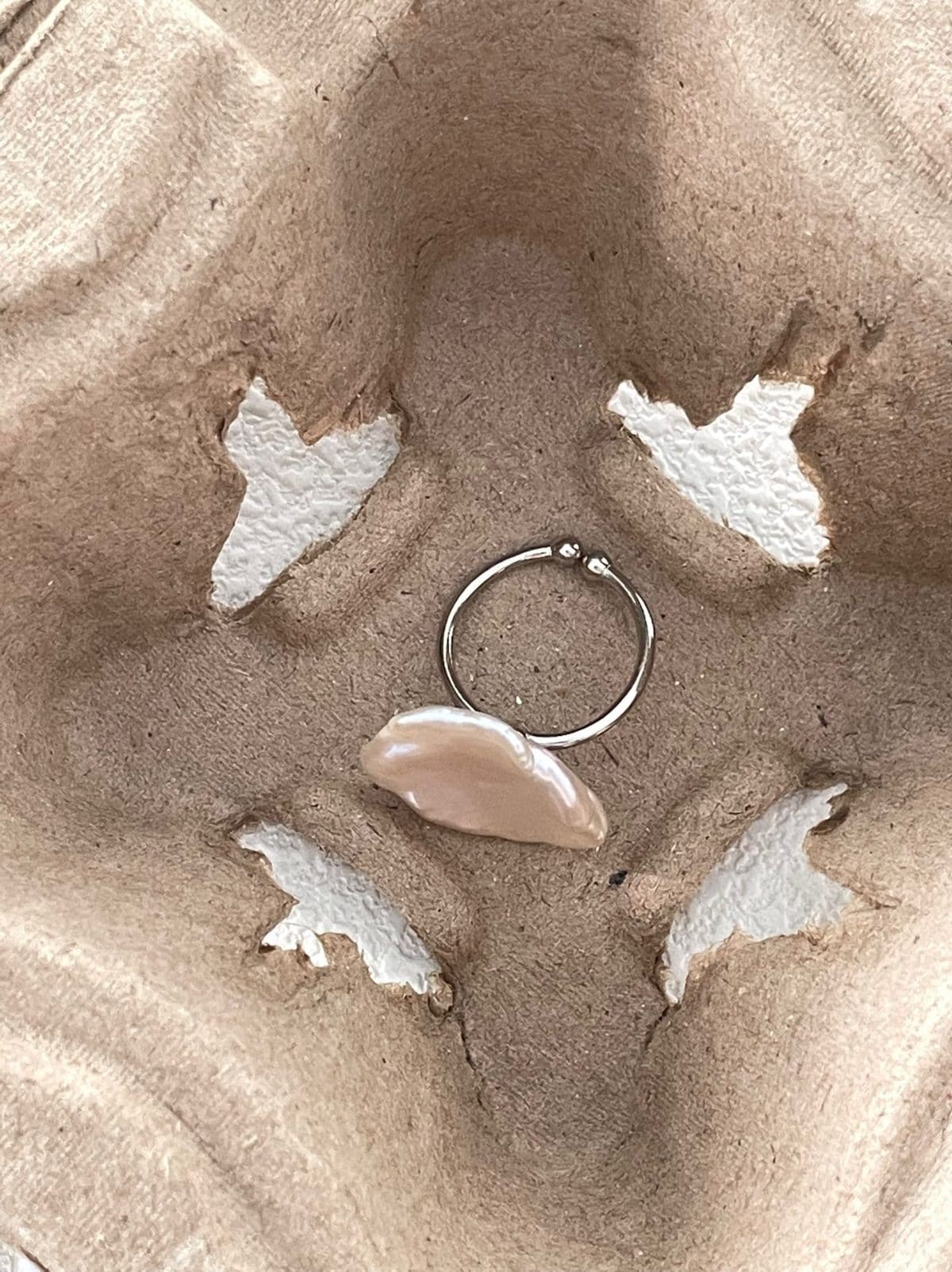 delicate freshwater pearl rings — Sterling Silver Petal Pearl Ring | PoetPearl handcrafted jewelry