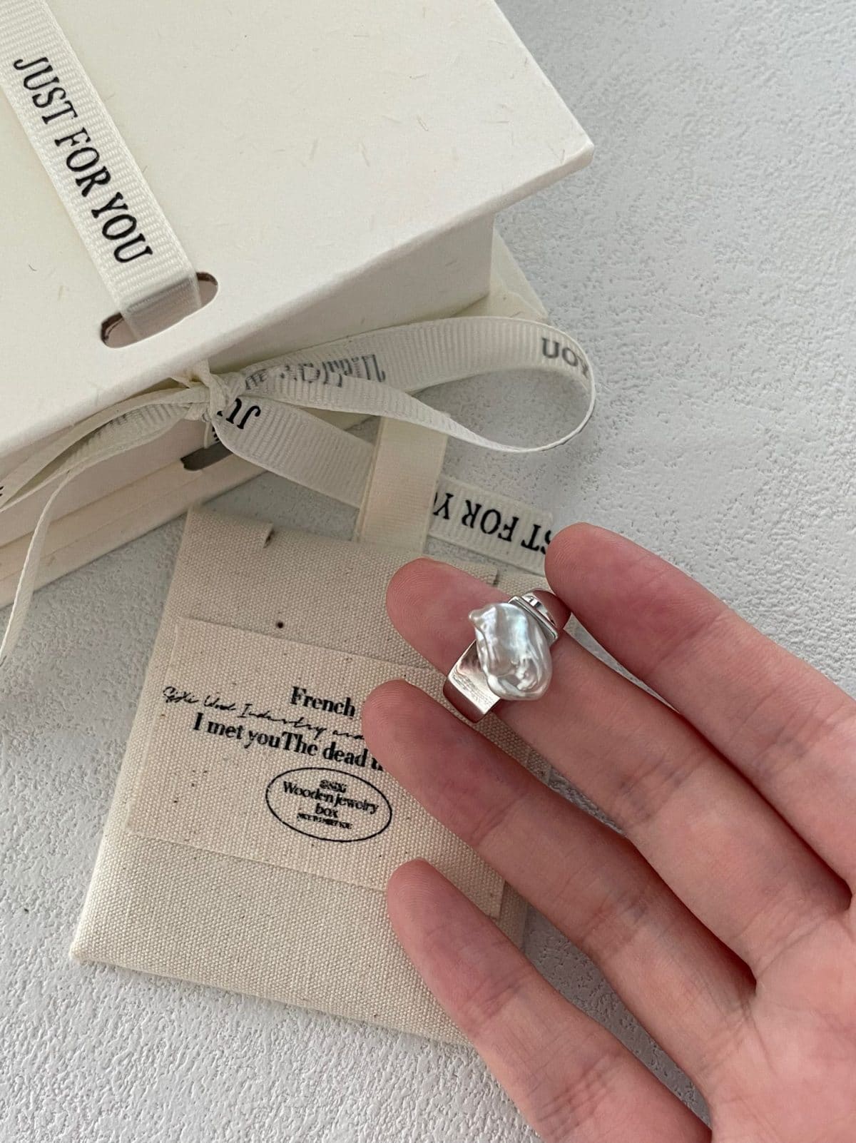 delicate freshwater pearl rings — Sterling Silver Keshi Pearl Ring | PoetPearl handcrafted jewelry