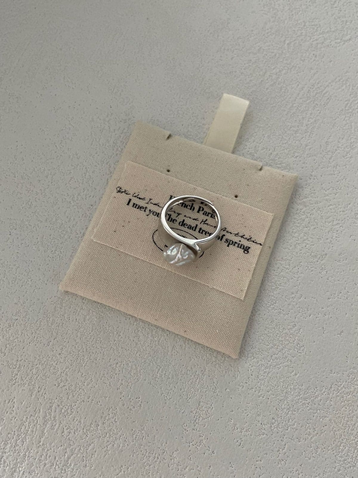 delicate freshwater pearl rings — Sterling Silver Keshi Pearl Ring | PoetPearl handcrafted jewelry