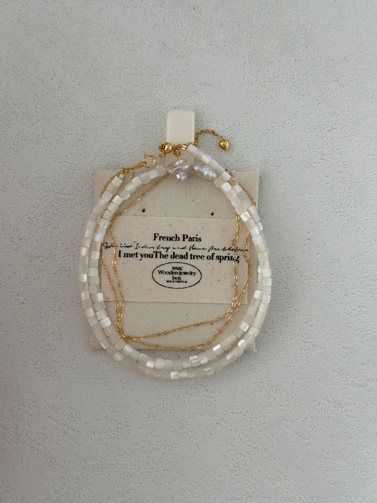 delicate freshwater pearl necklaces — 18K Gold-Plated Silver & Shell Double-Layered Necklace | PoetPearl handcrafted jewelry