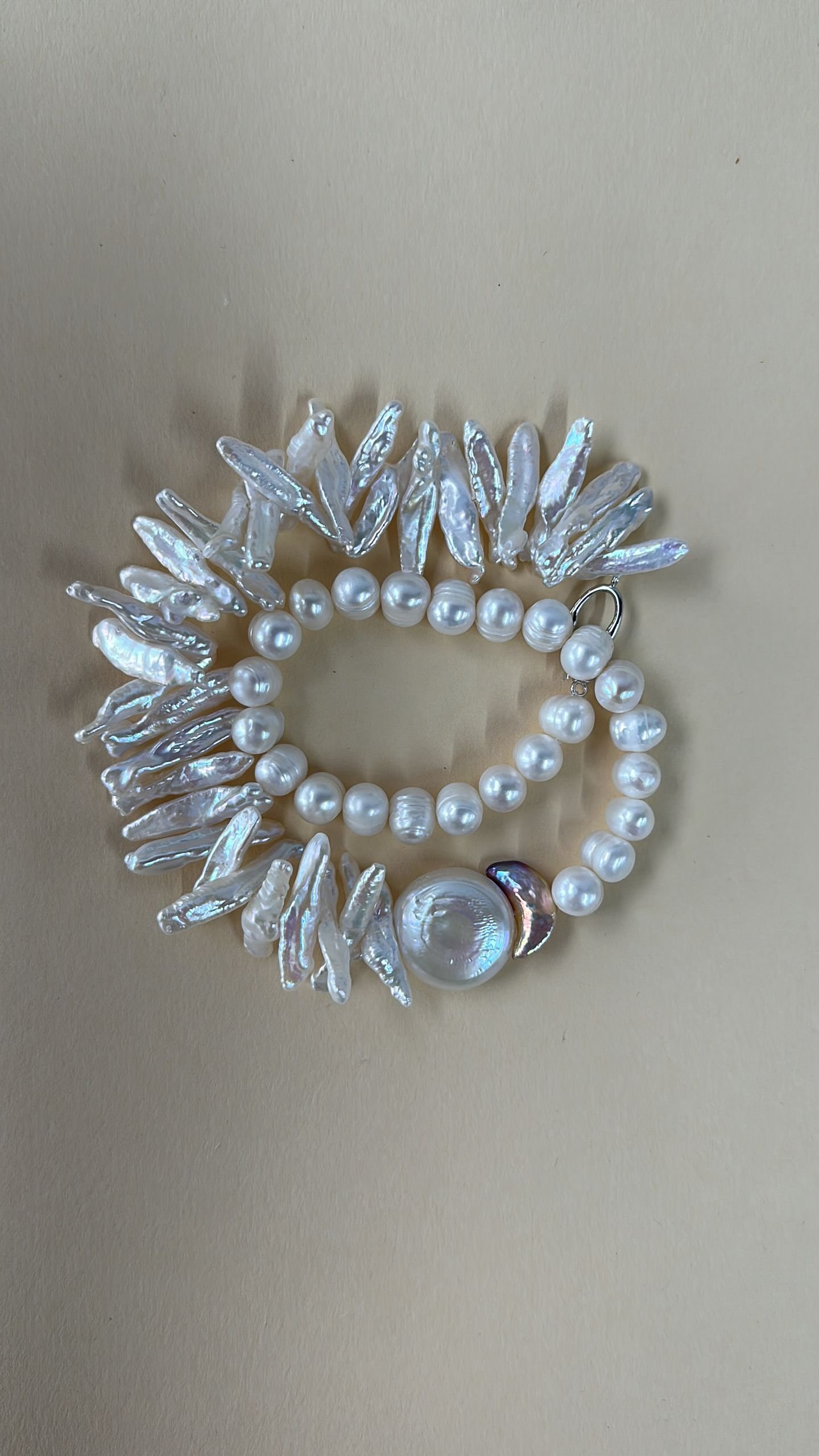 The Striking Epic — Seine River Wave Pearl Necklace | PoetPearl handcrafted jewelry
