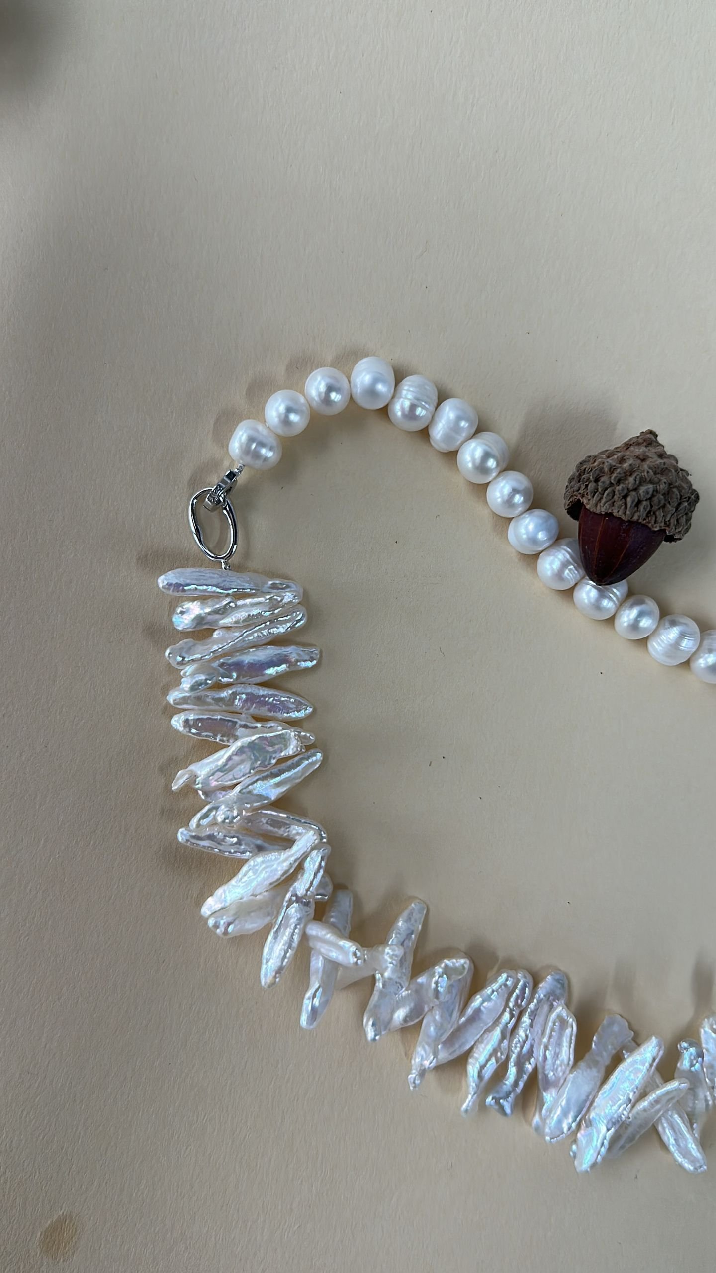 The Striking Epic — Seine River Wave Pearl Necklace | PoetPearl handcrafted jewelry