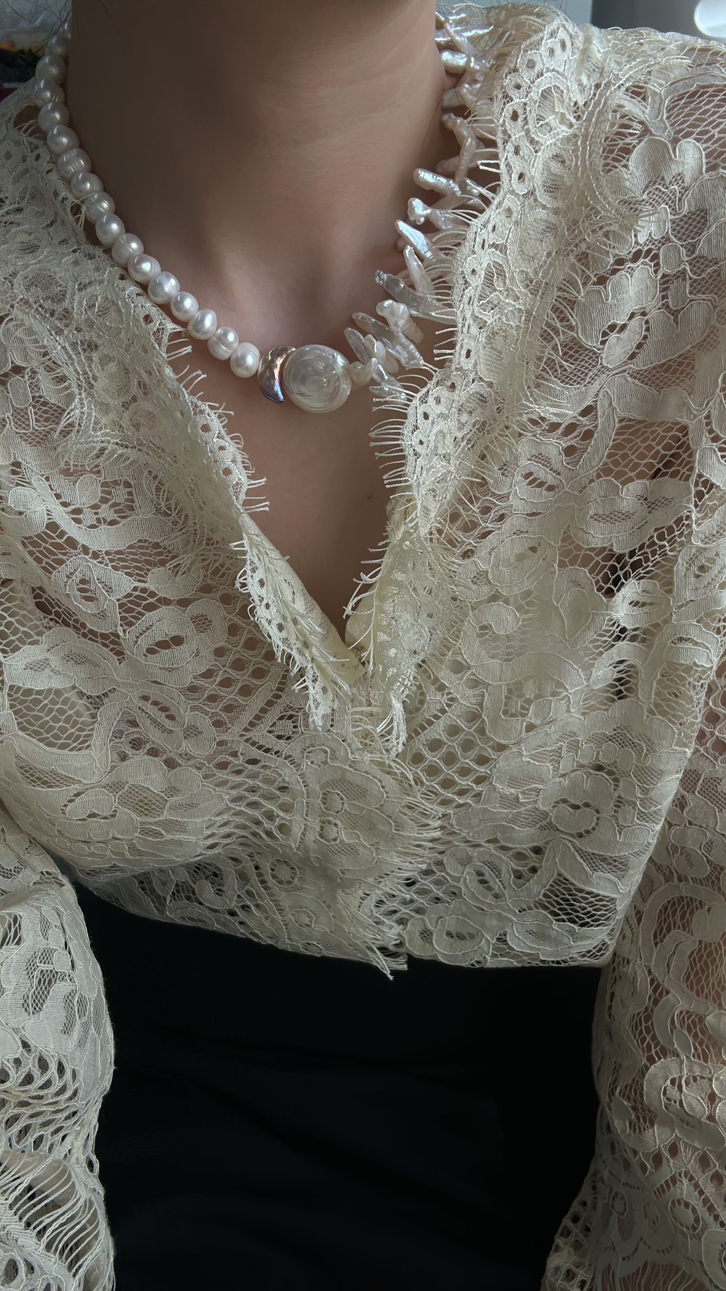 The Striking Epic — Seine River Wave Pearl Necklace | PoetPearl handcrafted jewelry