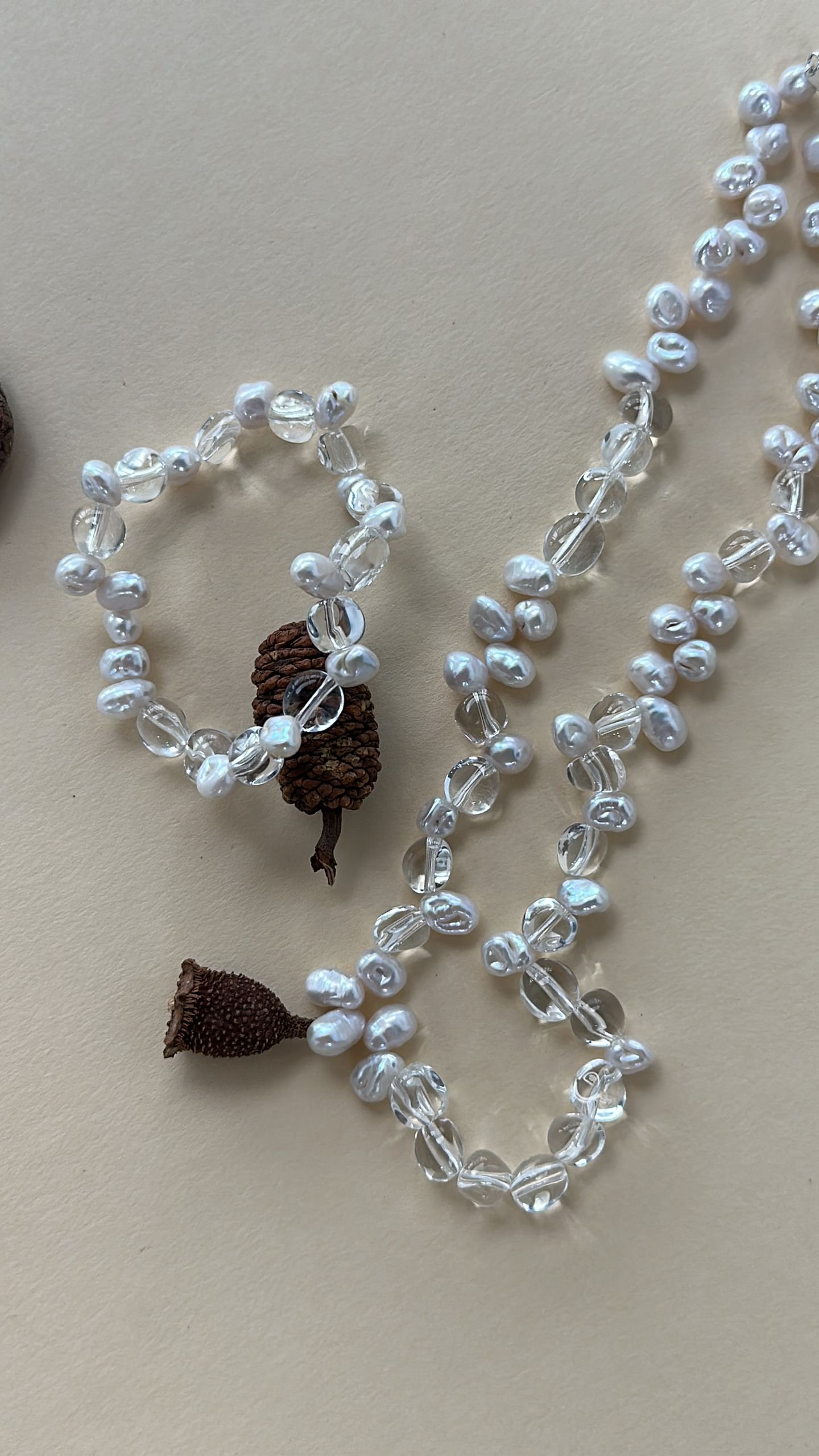 The Unhurried Verse — Crystal Frost Baroque Pearl Necklace | PoetPearl handcrafted jewelry