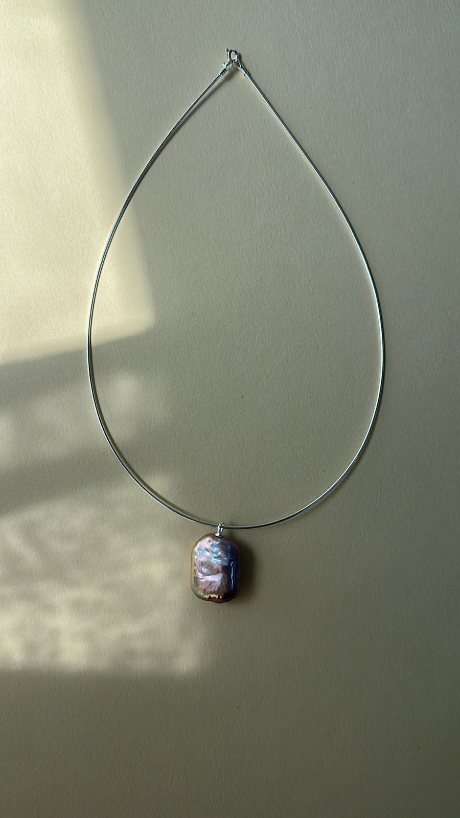 The Singular Stanza — Geometric Baroque Pearl Collar Necklace | PoetPearl handcrafted jewelry