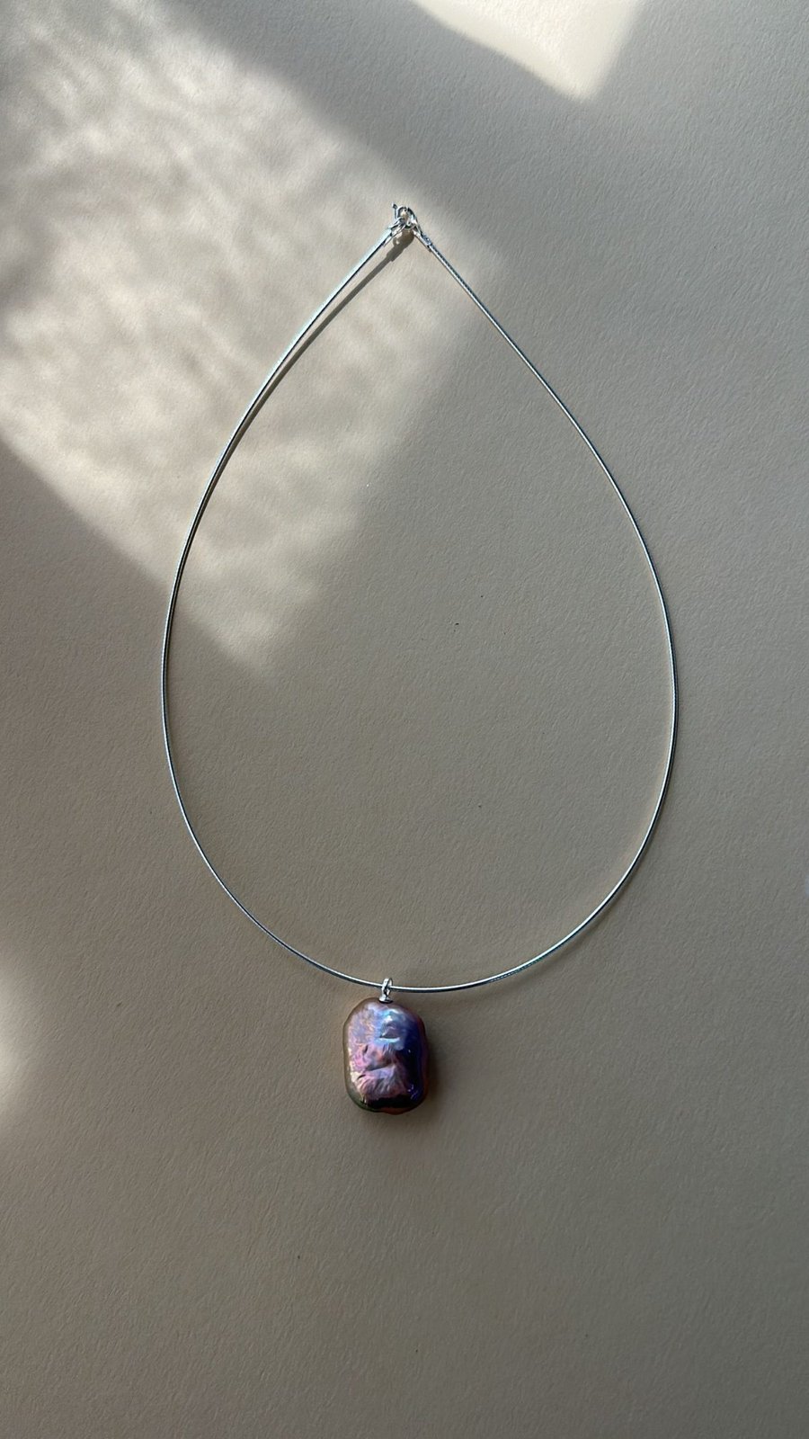 The Singular Stanza — Geometric Baroque Pearl Collar Necklace | PoetPearl handcrafted jewelry
