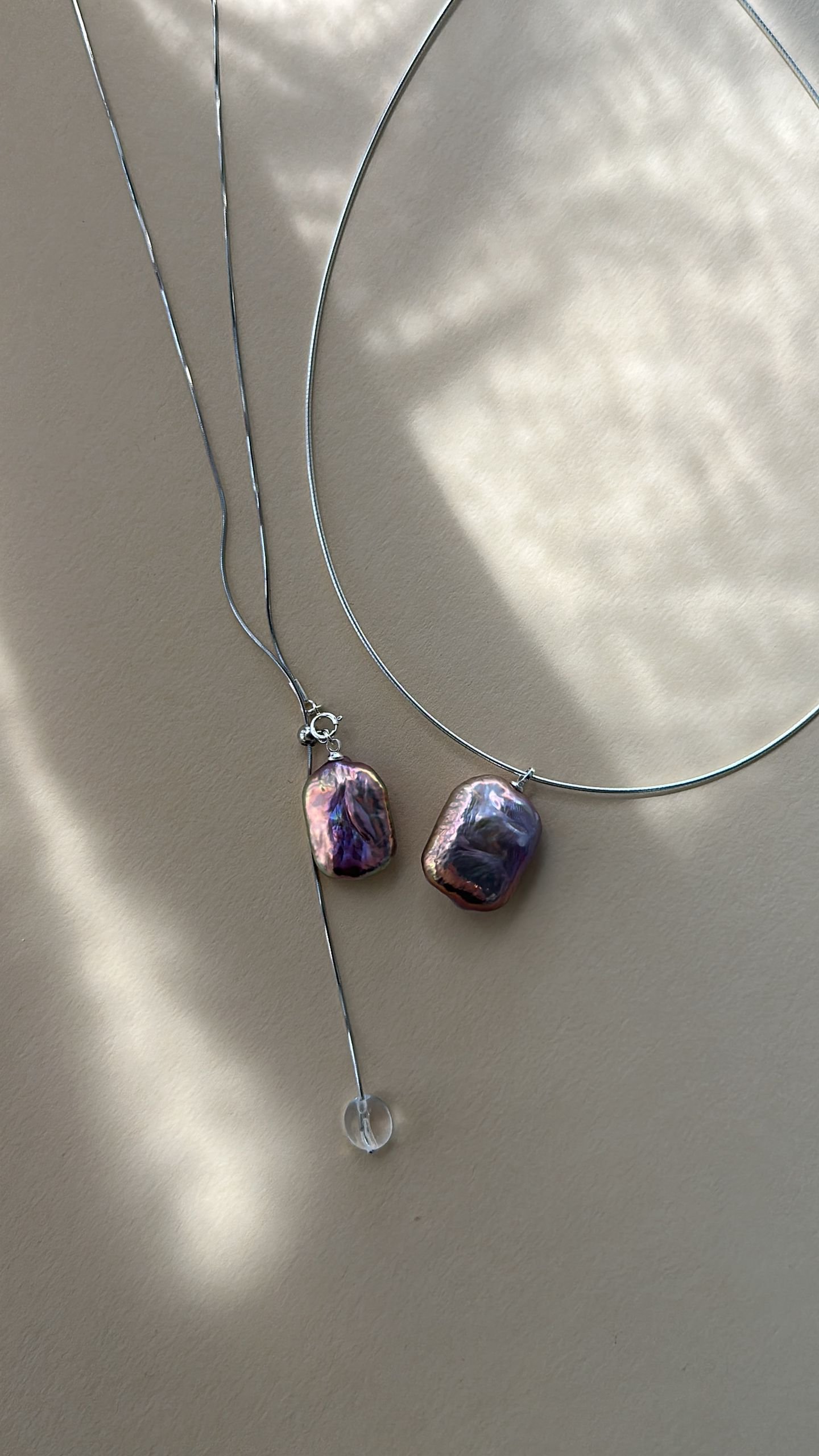 The Radiant Chorus — Monet Cascading Pearl Necklace | PoetPearl handcrafted jewelry