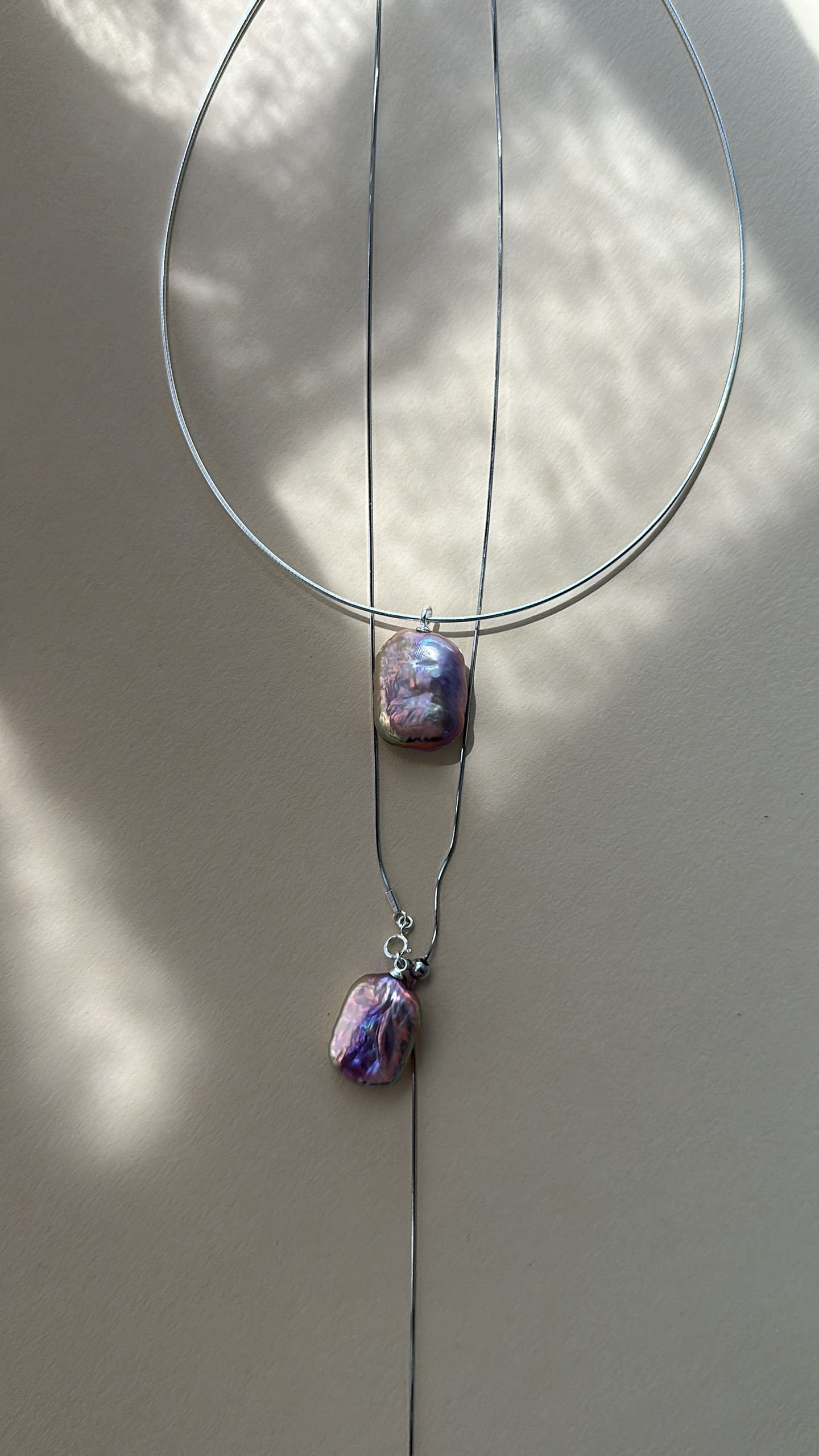 The Radiant Chorus — Monet Cascading Pearl Necklace | PoetPearl handcrafted jewelry