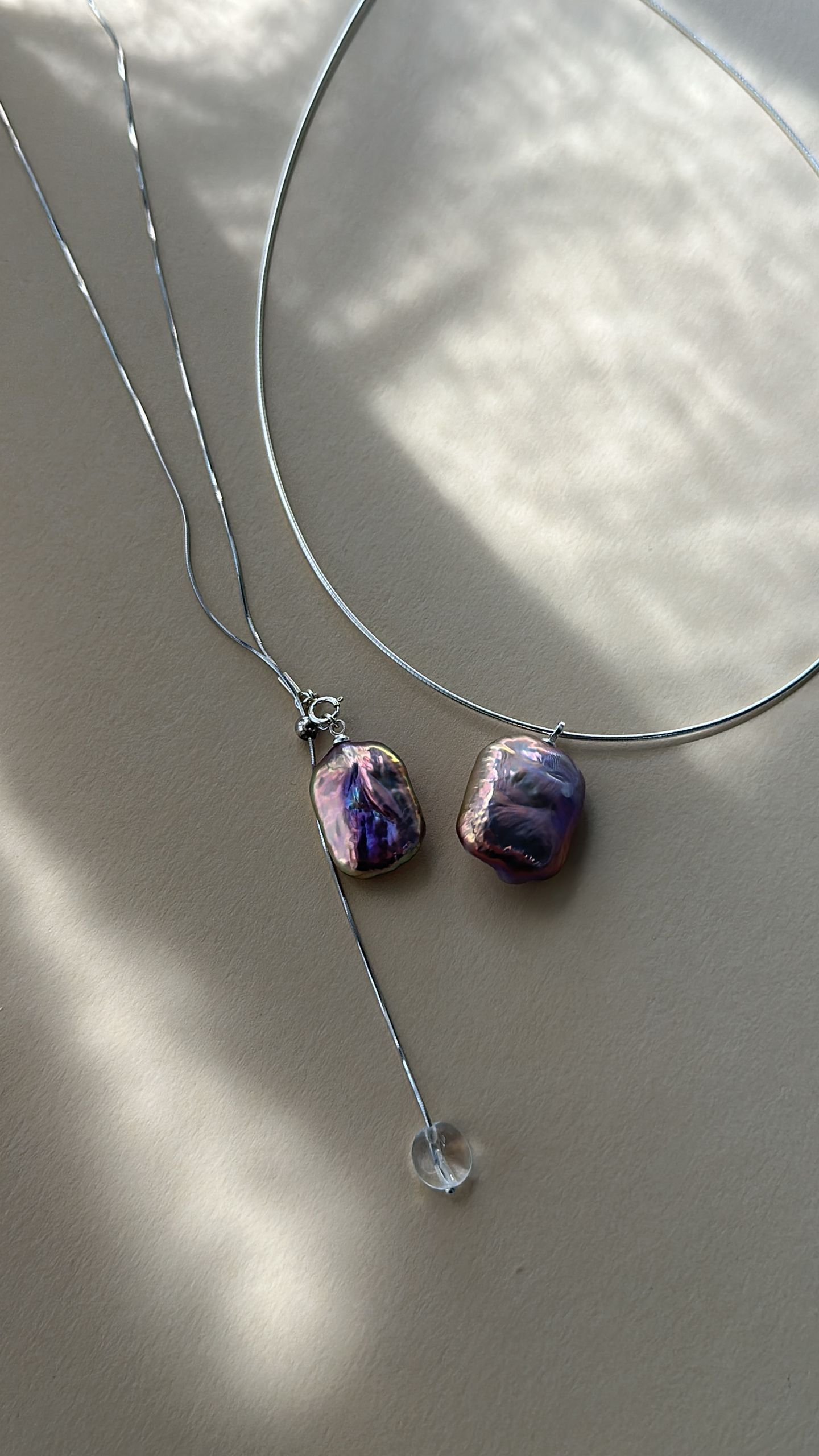The Radiant Chorus — Monet Cascading Pearl Necklace | PoetPearl handcrafted jewelry