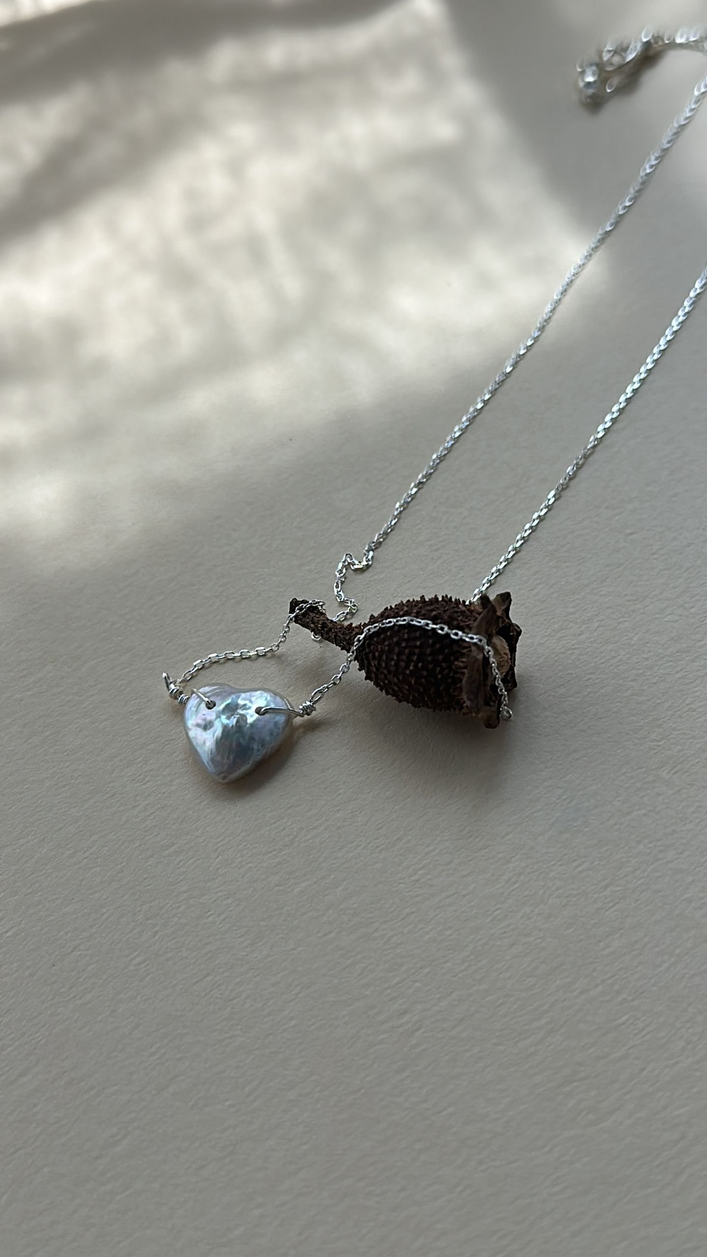 The Light Verse — Smiley Heart Baroque Pearl Necklace | PoetPearl handcrafted jewelry