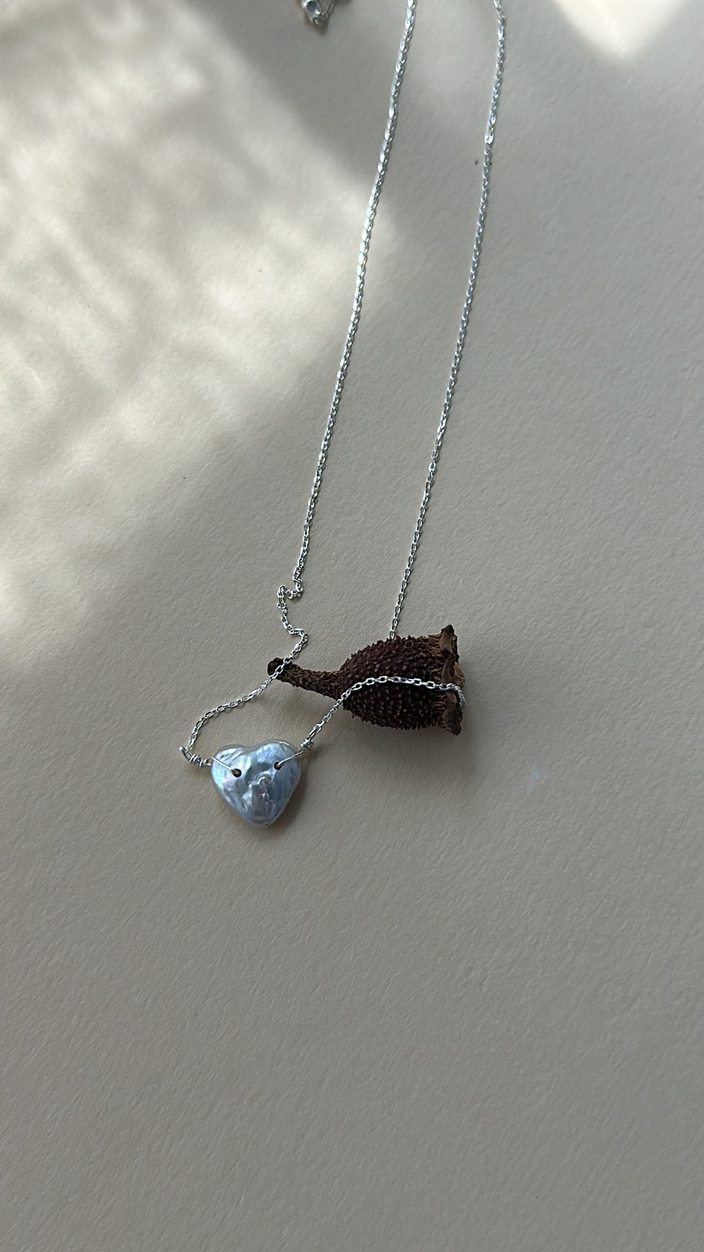 The Light Verse — Smiley Heart Baroque Pearl Necklace | PoetPearl handcrafted jewelry