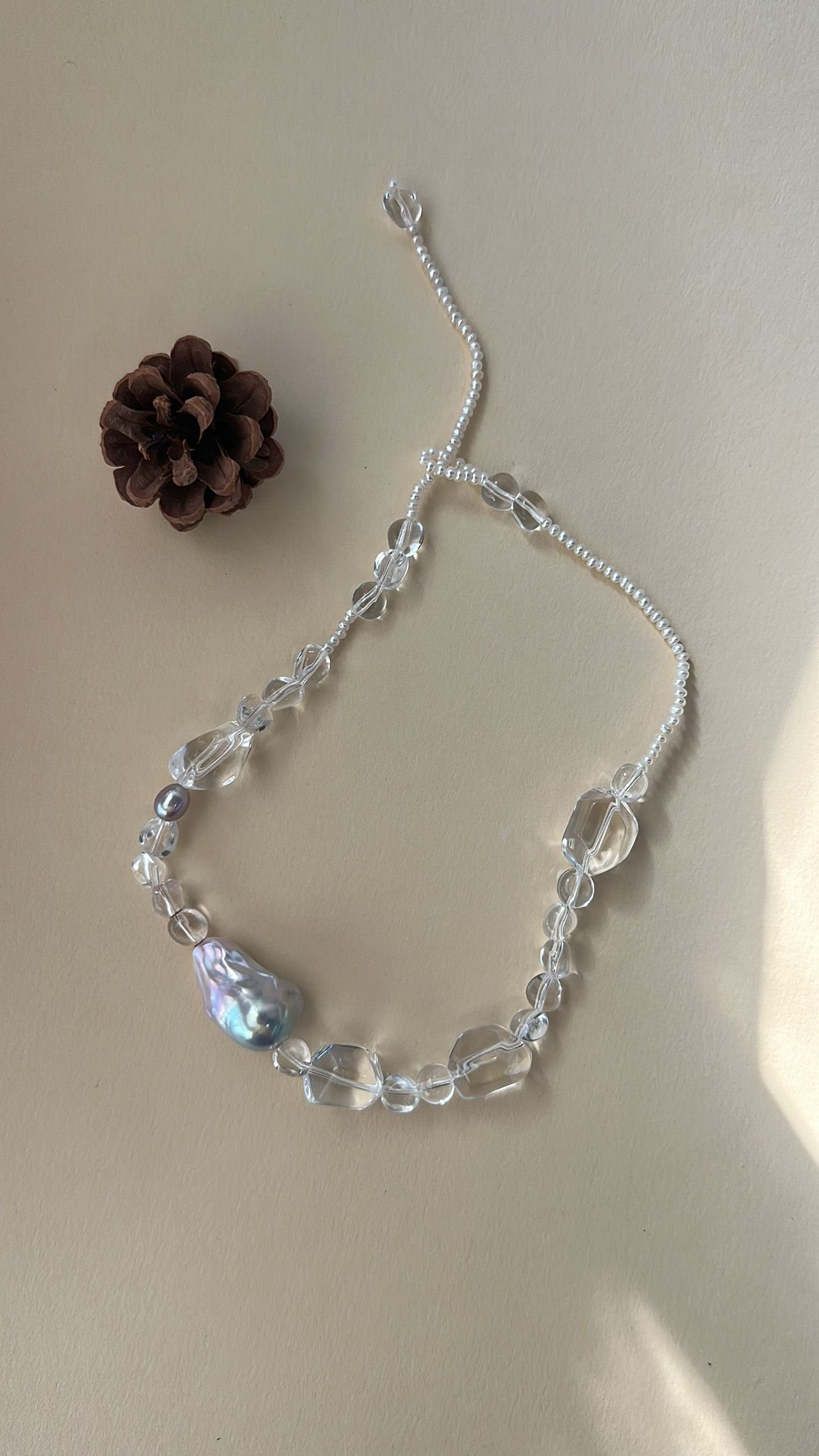 The Joyful Chorus — Candy Crystal Baroque Pearl Necklace | PoetPearl handcrafted jewelry