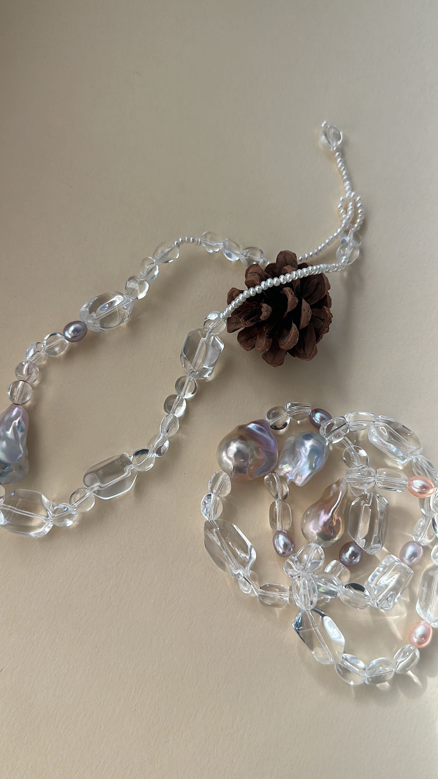 The Joyful Chorus — Candy Crystal Baroque Pearl Necklace | PoetPearl handcrafted jewelry