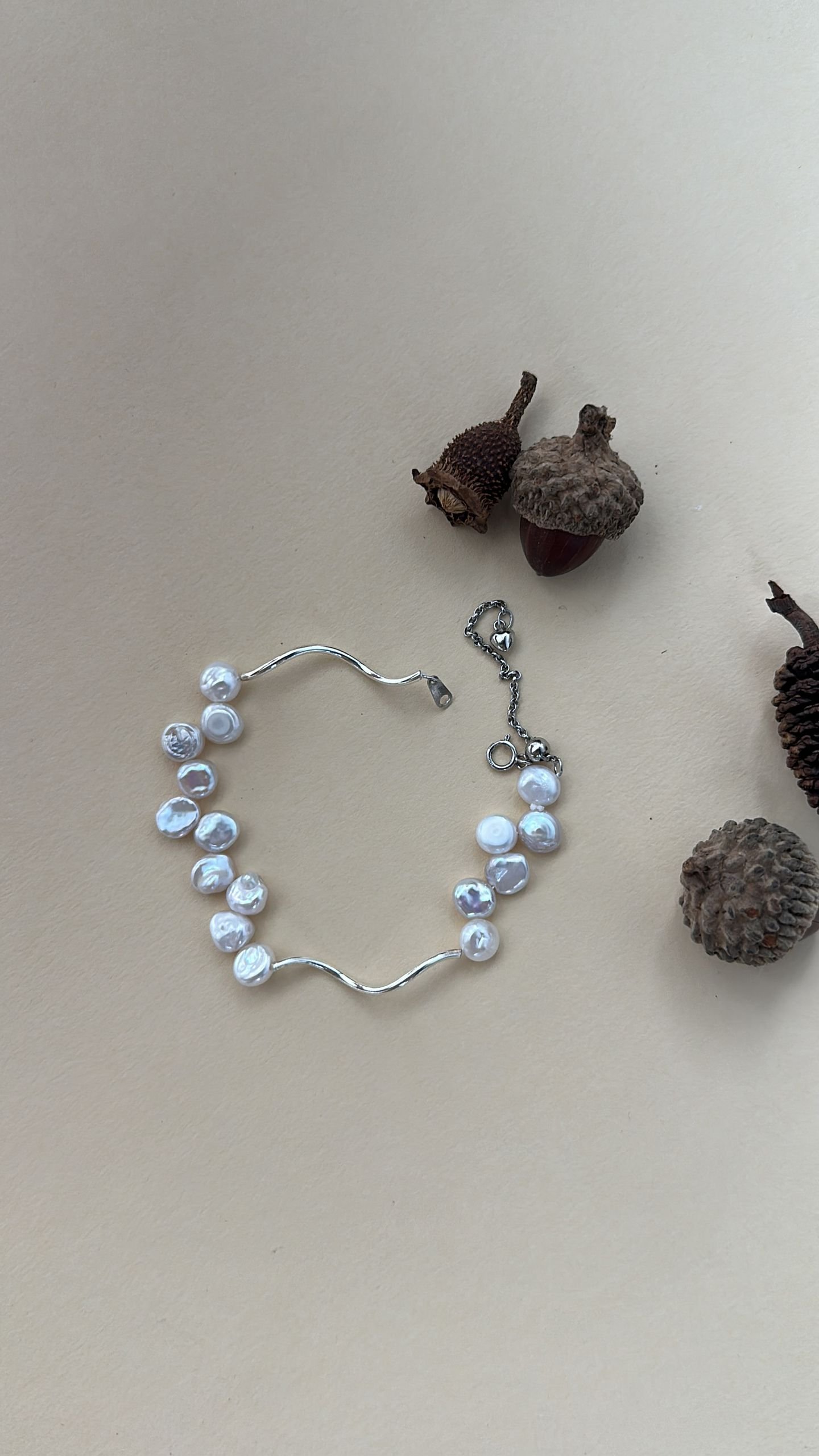 The Steadfast Stanza — Geometric Wave Pearl Bracelet | PoetPearl handcrafted jewelry