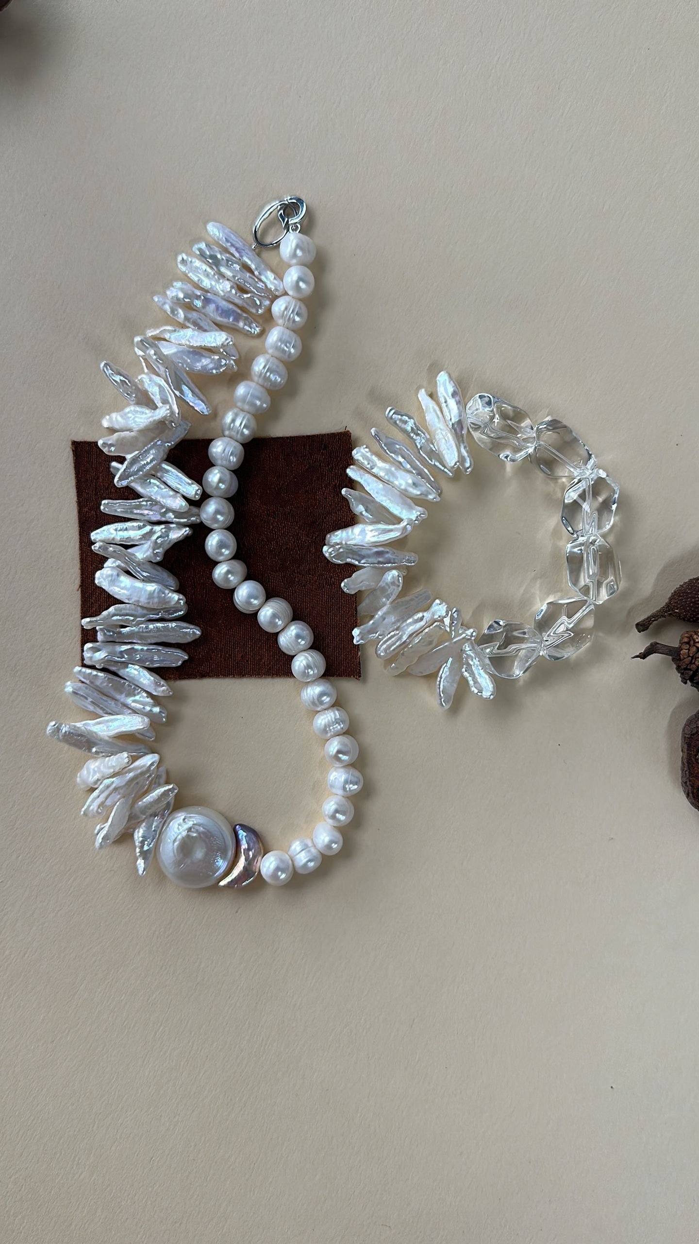 The Effortless Verse — Wave and Ice Baroque Pearl Bracelet | PoetPearl handcrafted jewelry