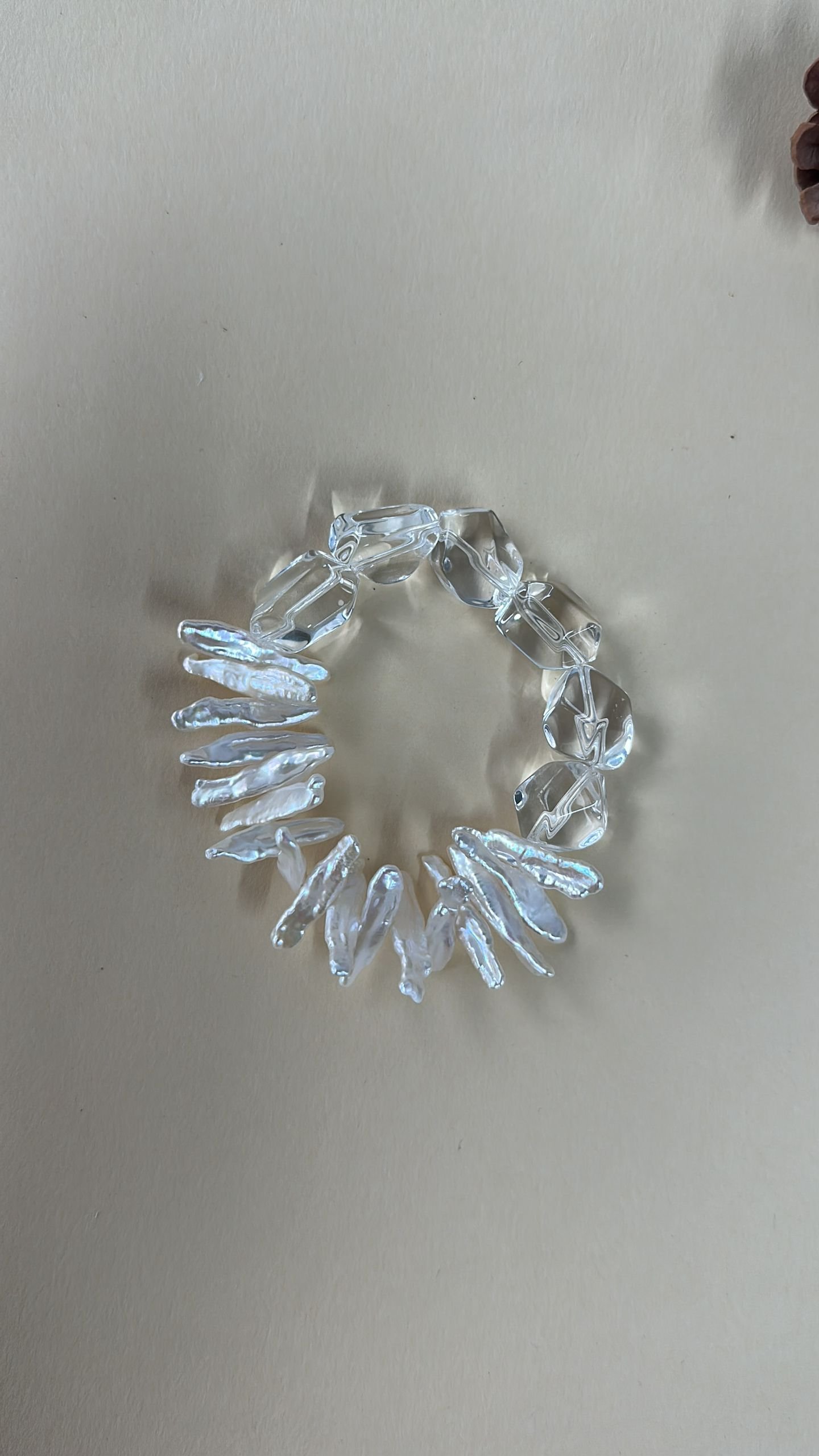 The Effortless Verse — Wave and Ice Baroque Pearl Bracelet | PoetPearl handcrafted jewelry