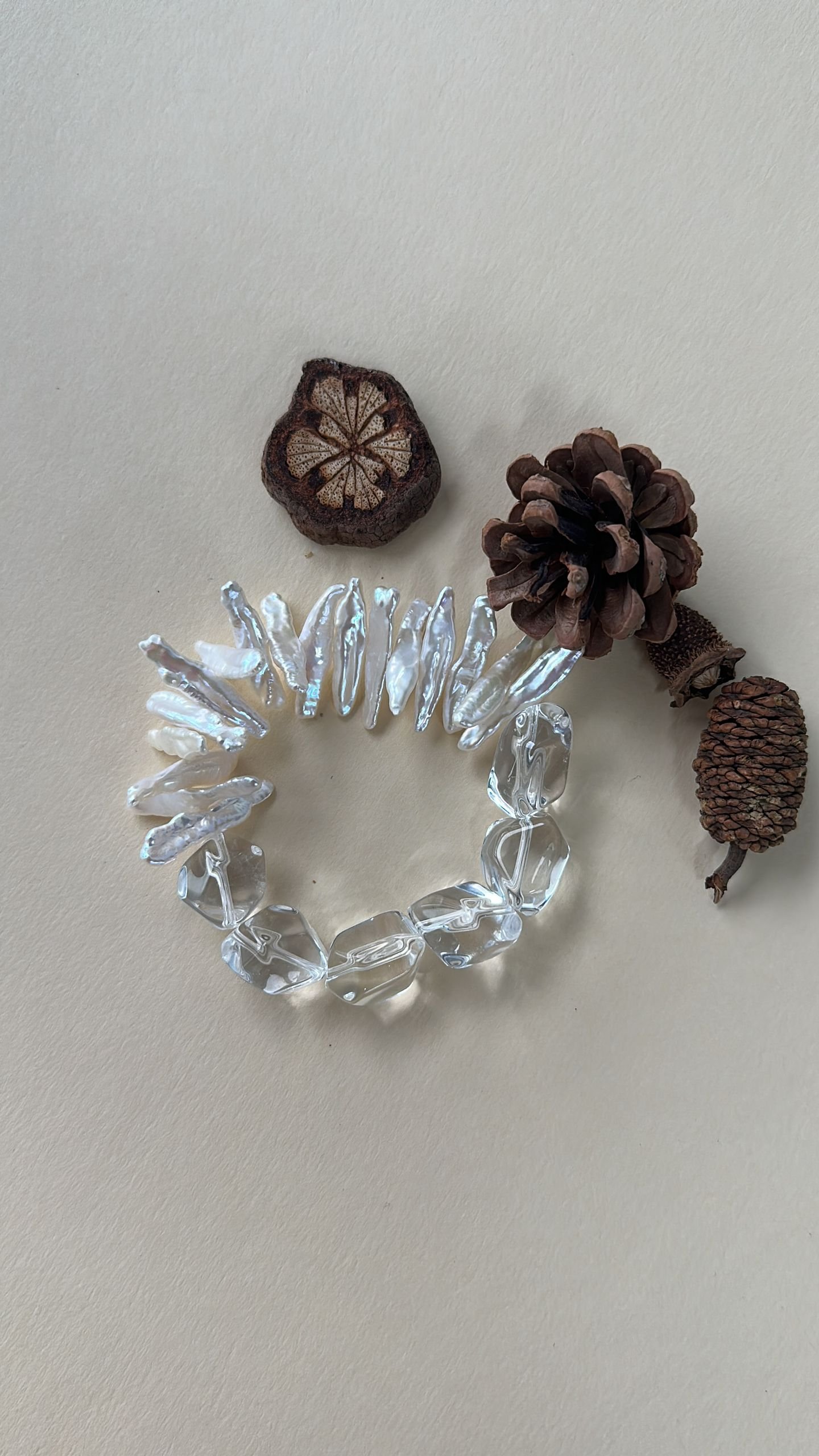 The Effortless Verse — Wave and Ice Baroque Pearl Bracelet | PoetPearl handcrafted jewelry