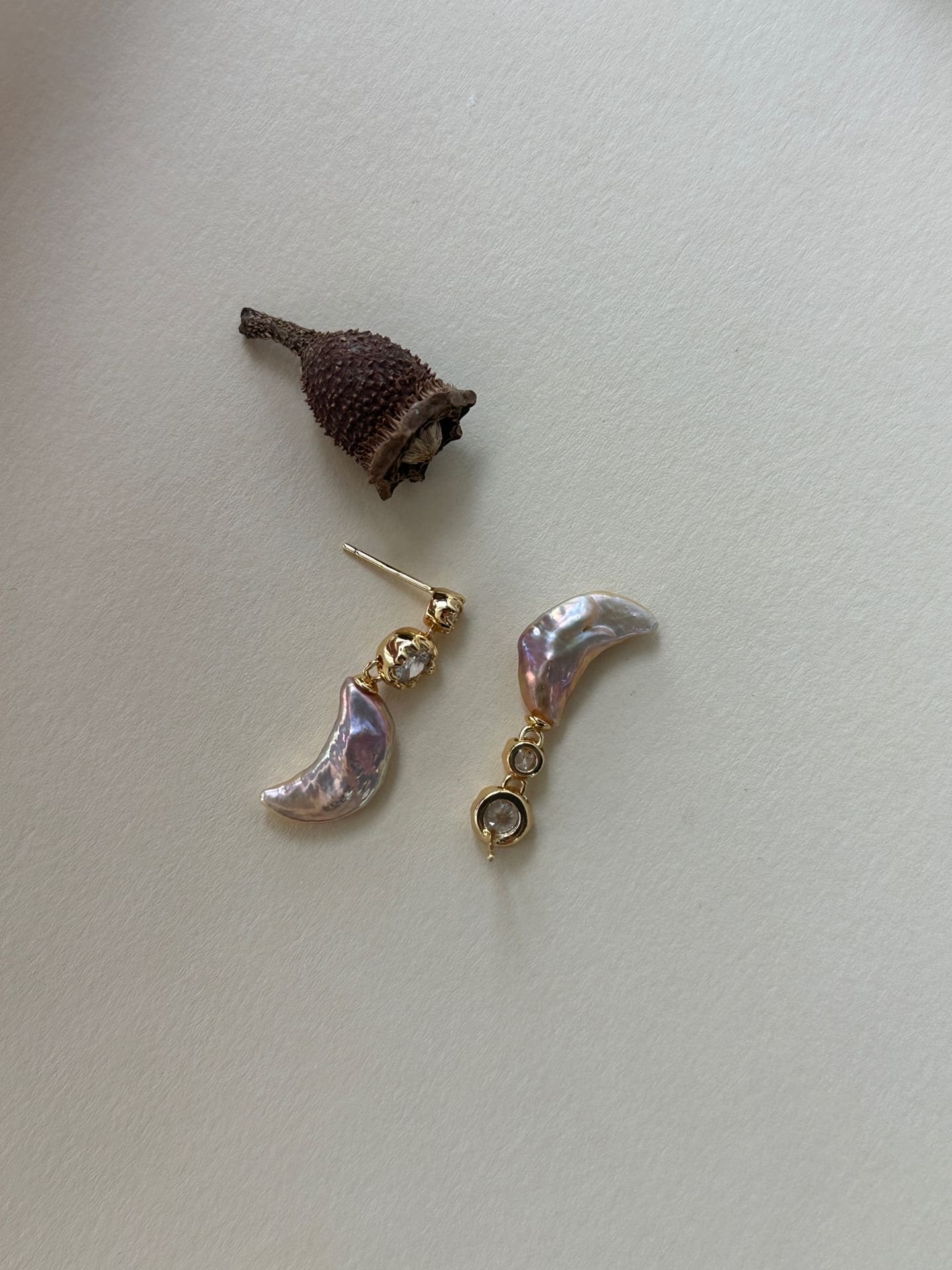 The Resonant Chorus — Moon Isle Star Baroque Pearl Dangle Earrings | PoetPearl handcrafted jewelry