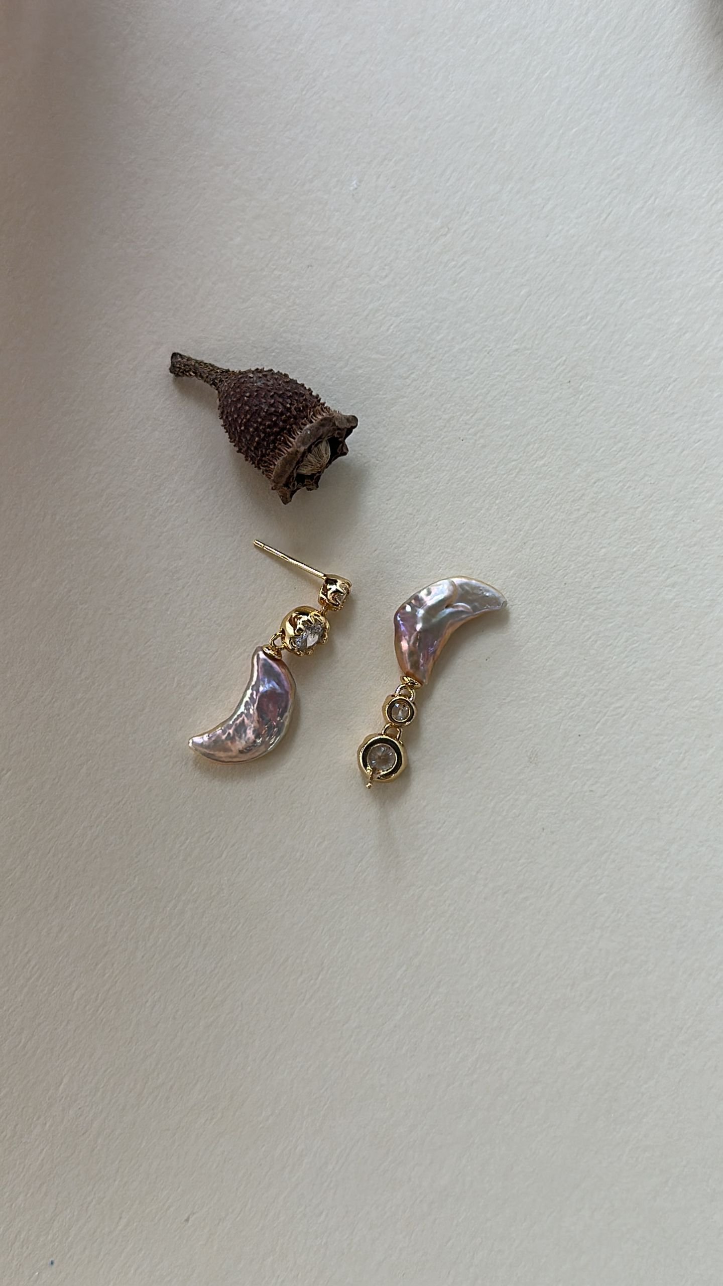 The Resonant Chorus — Moon Isle Star Baroque Pearl Dangle Earrings | PoetPearl handcrafted jewelry